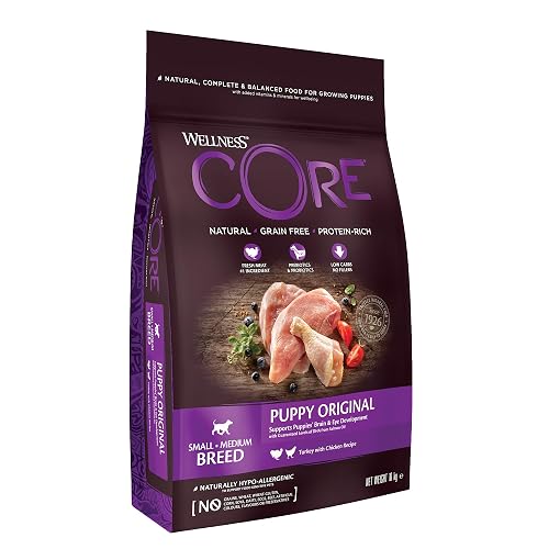 Wellness Core Comida Seca para Cachorros, sin Granos, Pavo y Pollo, 10 kg