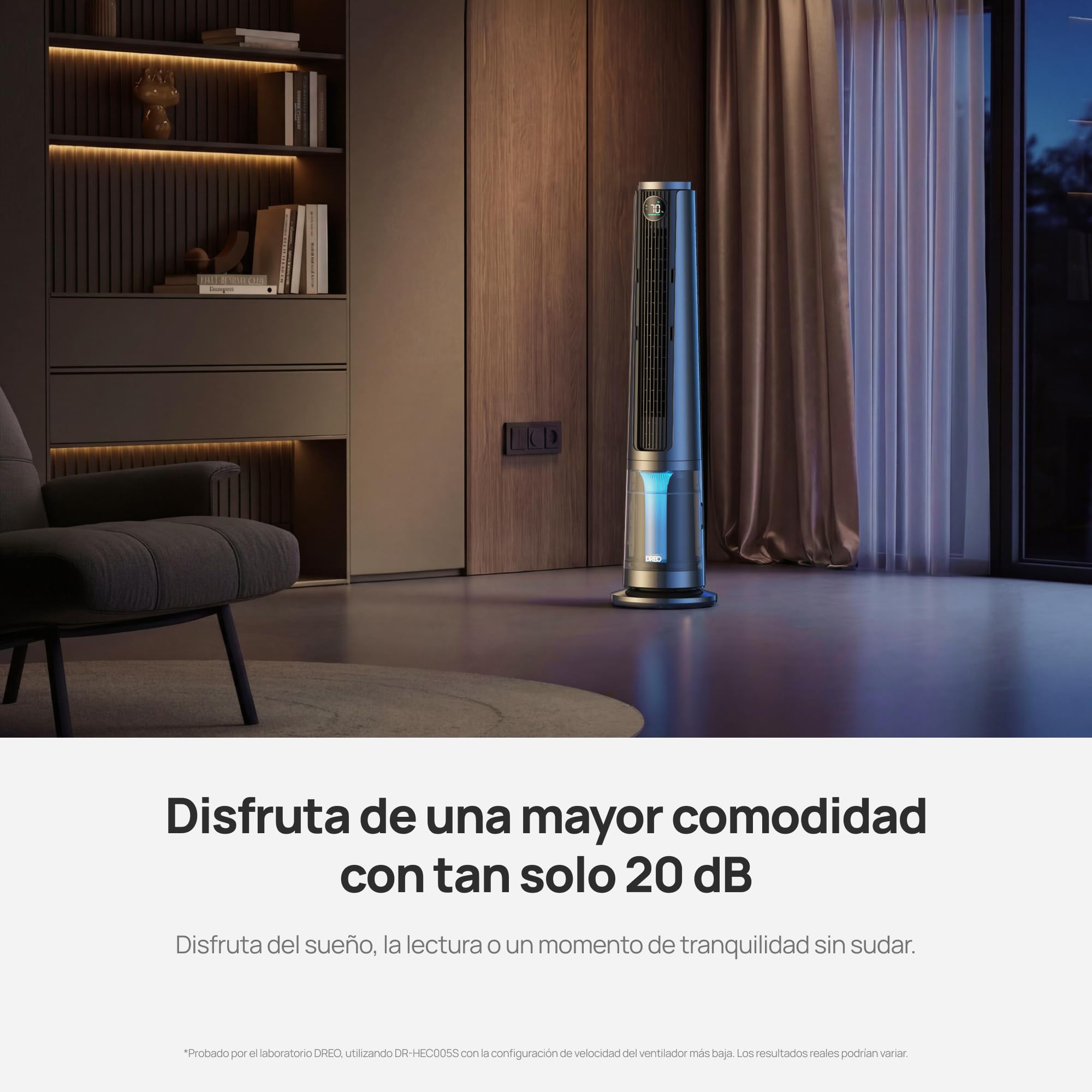Dreo Ventilador nebulizador TurboCool 765S, ultrasónico 3 en 1 con depósito 6 L, aire frío y flujo rápido 10.4 m/s, motor DC silencioso 20 dB, 12 velocidades, 4 modos y oscilación 90°