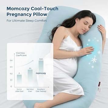 Momcozy New Cooling Pregnancy Pillow - U Shaped Full Body Maternity Pillow