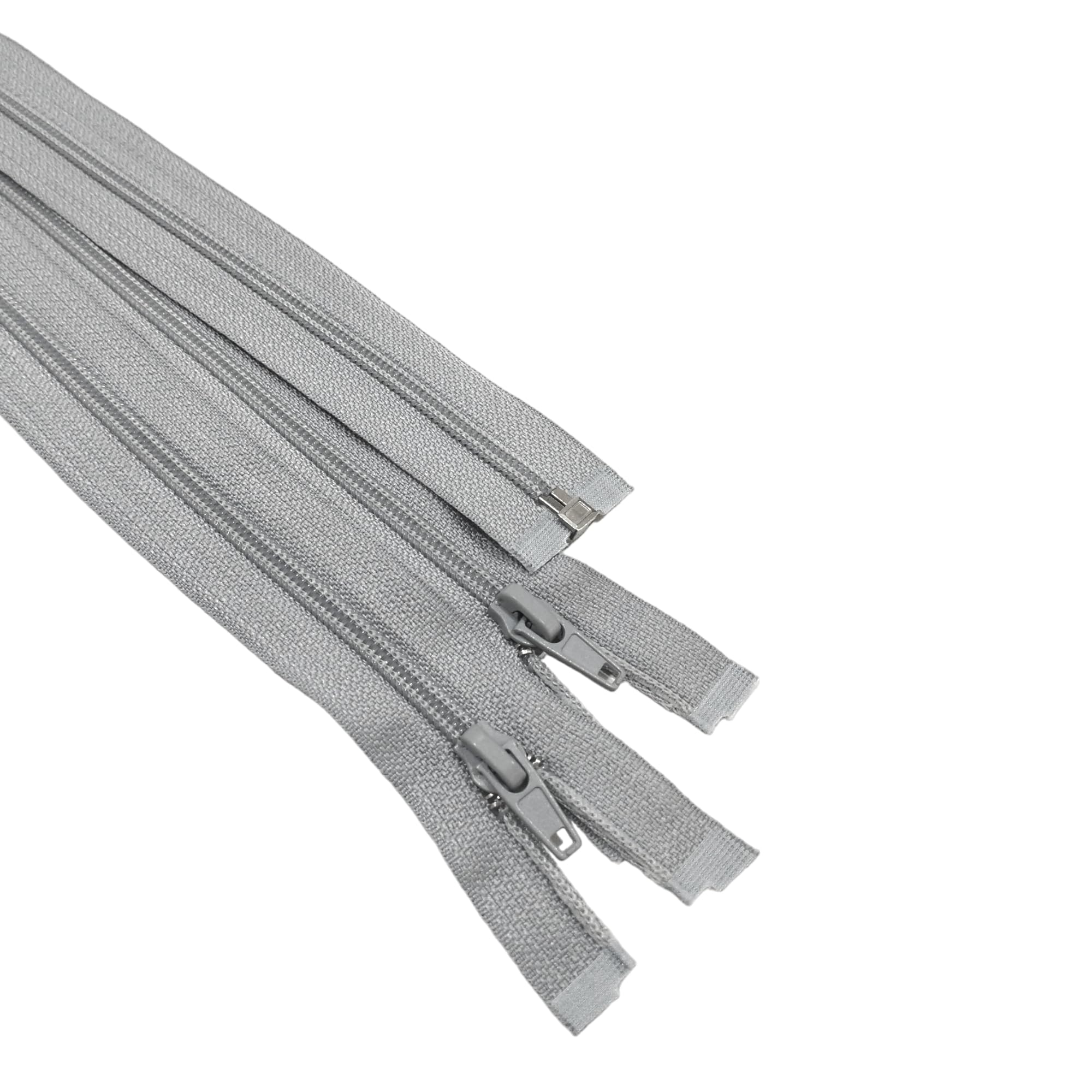 Pack of 3 Open Nylon Zippers n.5, Available in 16 Colours and 14 Sizes - Image 2