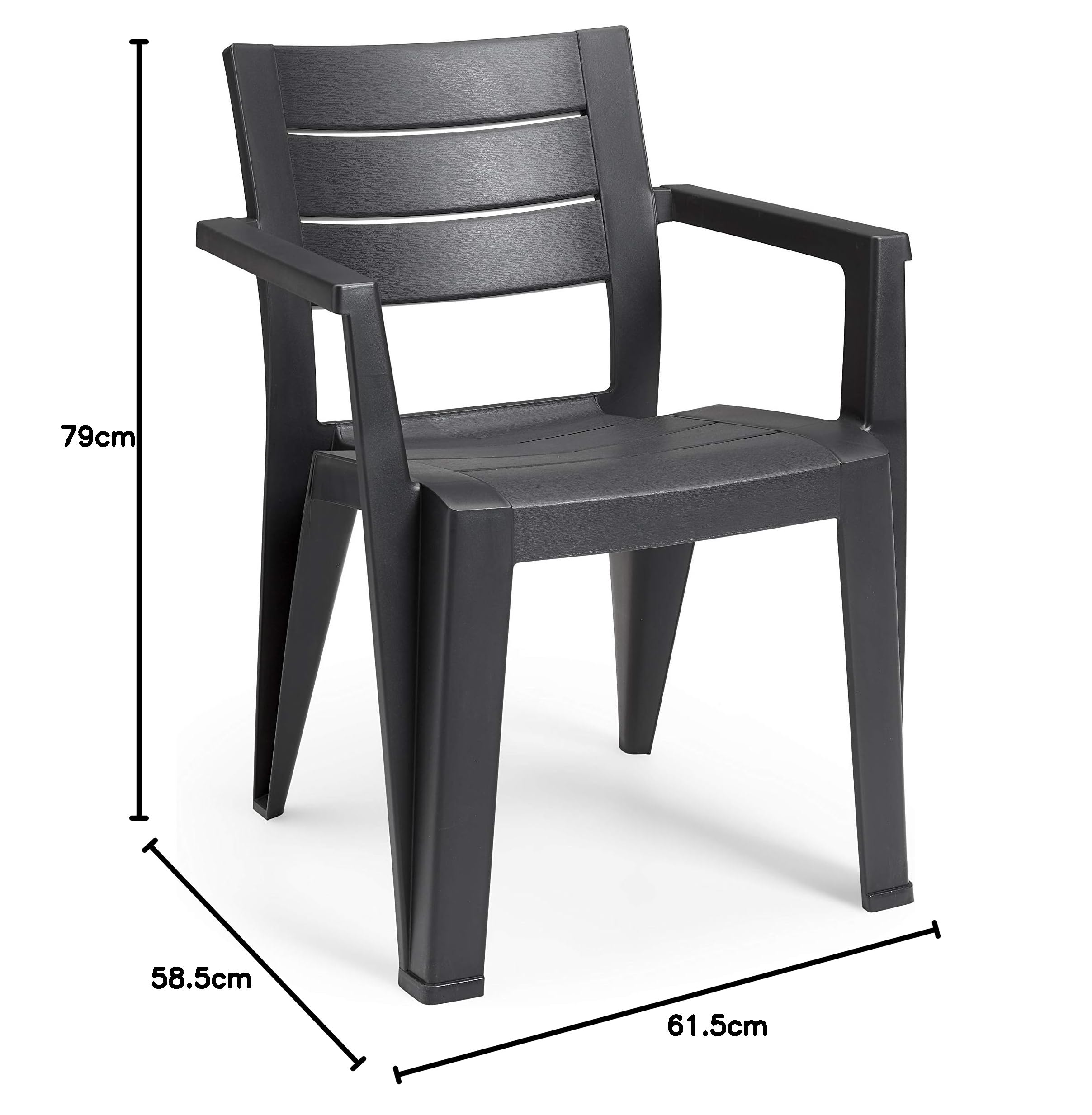 Keter 246188 Julie - Silla de jardín Exterior, Gris