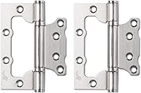 Vista 4 de VDOMDOORS Puerta francesa maciza de vidrio opaco, 2 lites, 18 x 80 pulgadas/Sete 6222 seda blanca/manija de marco de panel regular individual/baño