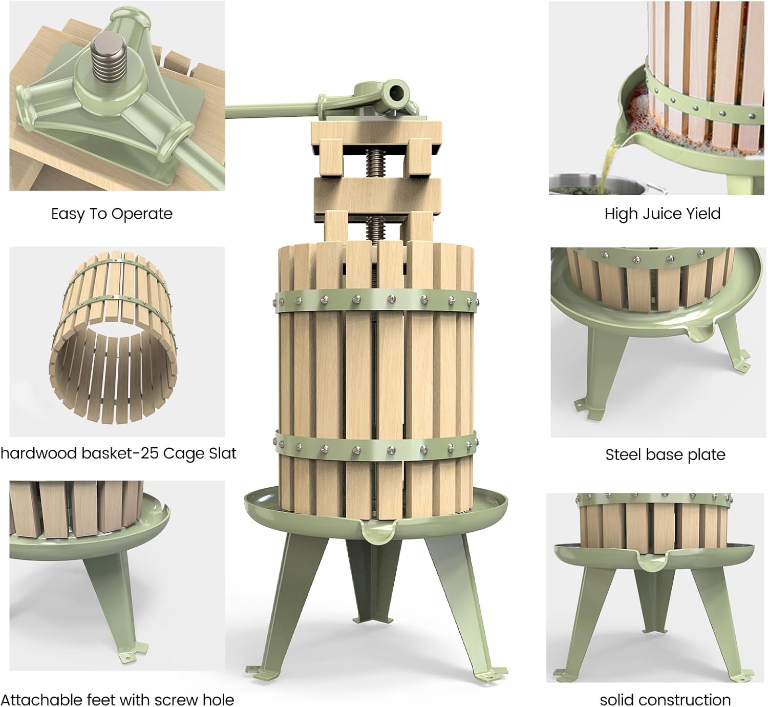 Fruit and Apple Crusher and Apple Cider Wine Press