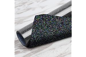 TransWonder HTV Glitter Heat Transfer Vinyl for Cricut, 12'' x 5ft Sparkling...