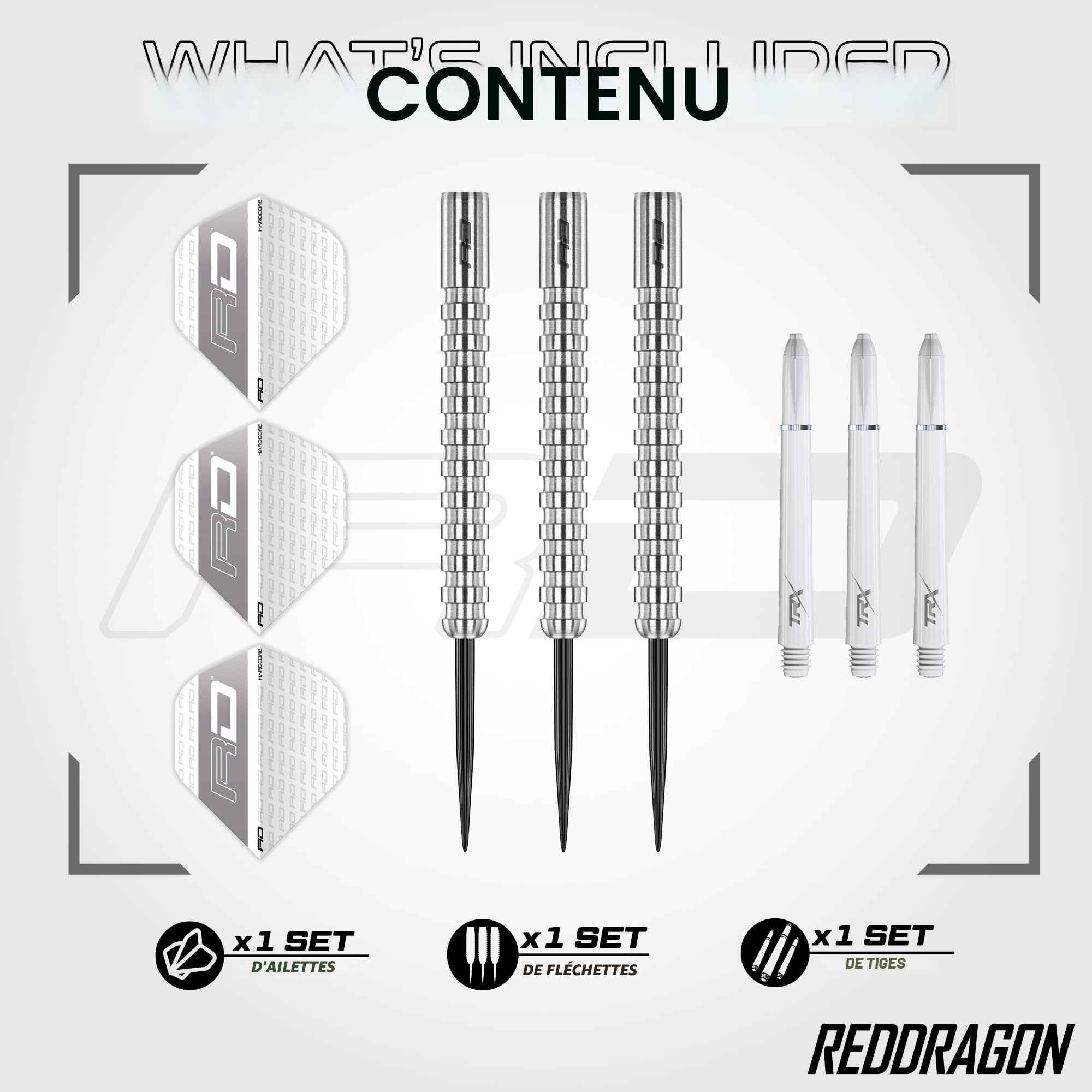 Red Dragon Javelin Darts Jeu de fléchettes en tungstène 85% Professionnel 20-26 g