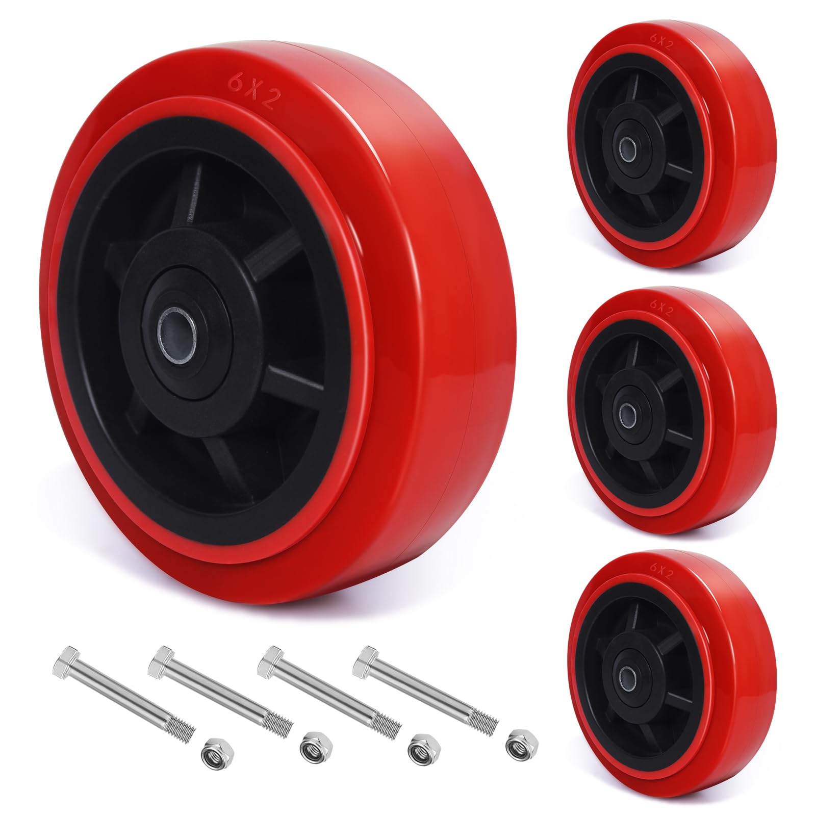 8 Inch Industrial Casters - Heavy Duty & Scratch-Free -10 8 Inch Industrial Casters - Heavy Duty & Scratch-Free -10