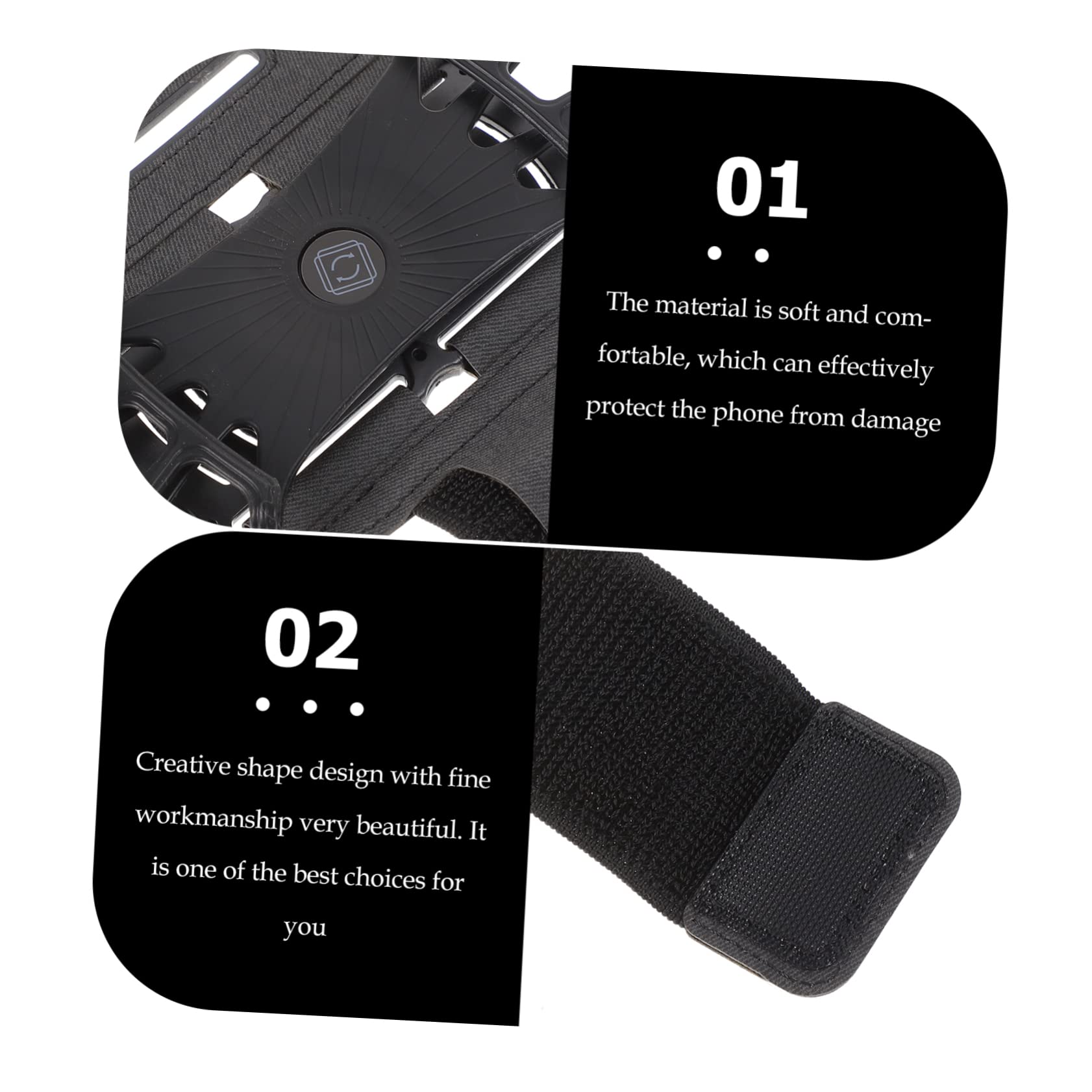 Mikikit 3pezzi Bracciale Per Smartphone Supporto Per Cellulare Da Braccio Per Corsa e Attività Outdoor Con Rotazione e Design Antiscivolo Compatibile Con Dispositivi Mobili Classico