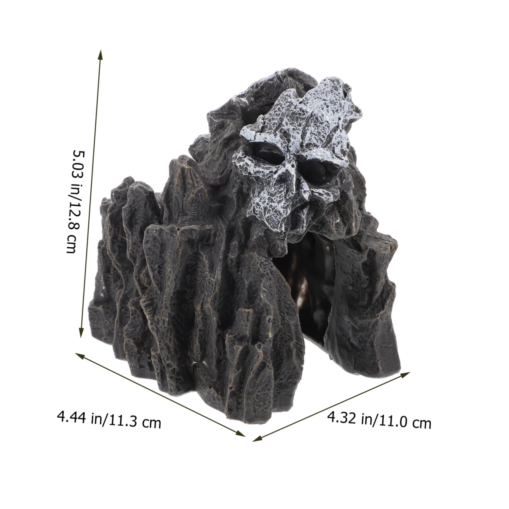 Yardwe 2 Pièces Décorations Aquatiques Grotte sous-Marine Ornement d'aquarium Squelette Aquarium orner Aquariums aquaterrarium Grotte cachette d'aquarium Accessoires d'aquarium résine