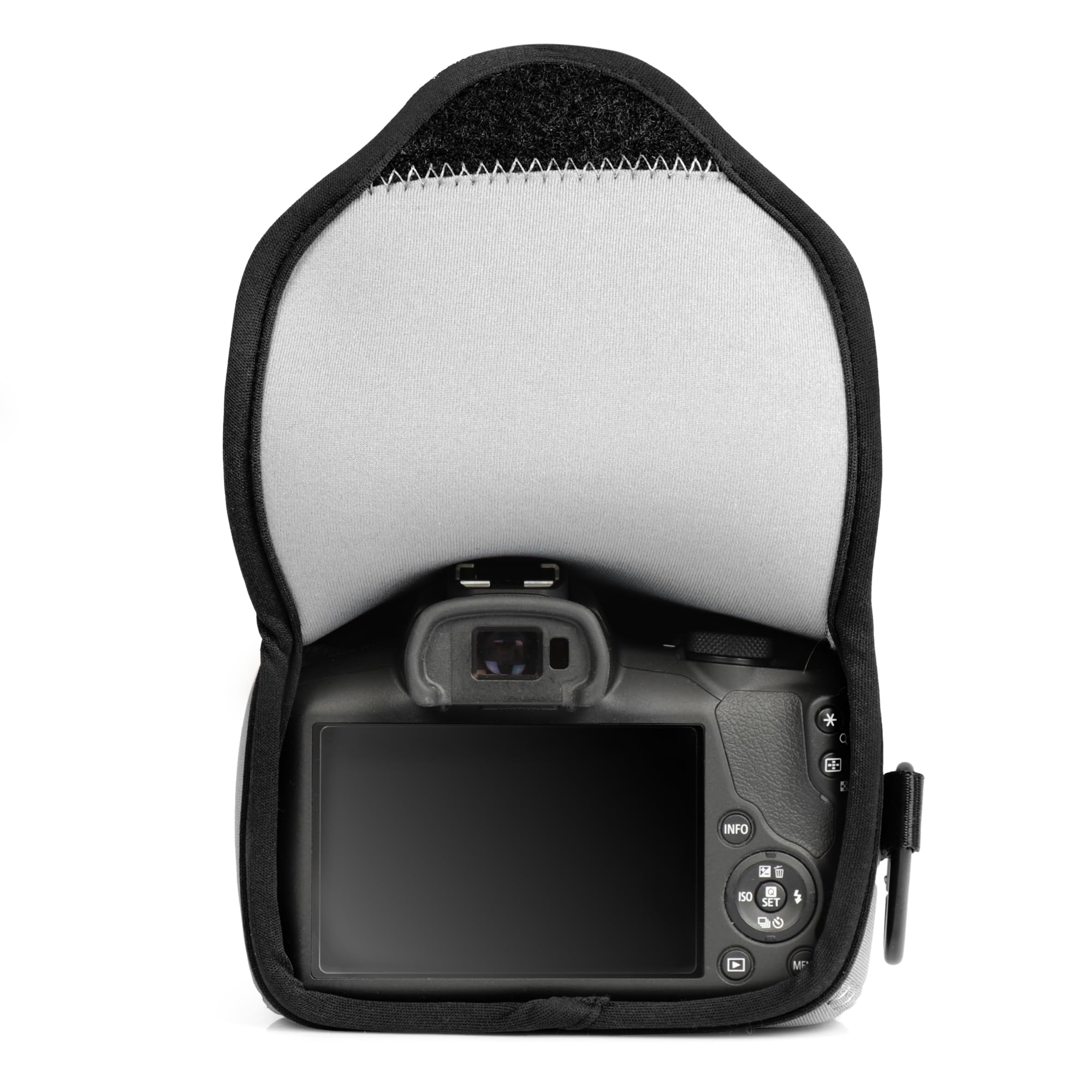MegaGear Neoprene Camera Case for Canon EOS R100 (18-45mm)- Stylish and Protective Digital Photography Bag (Gray) - Image 4