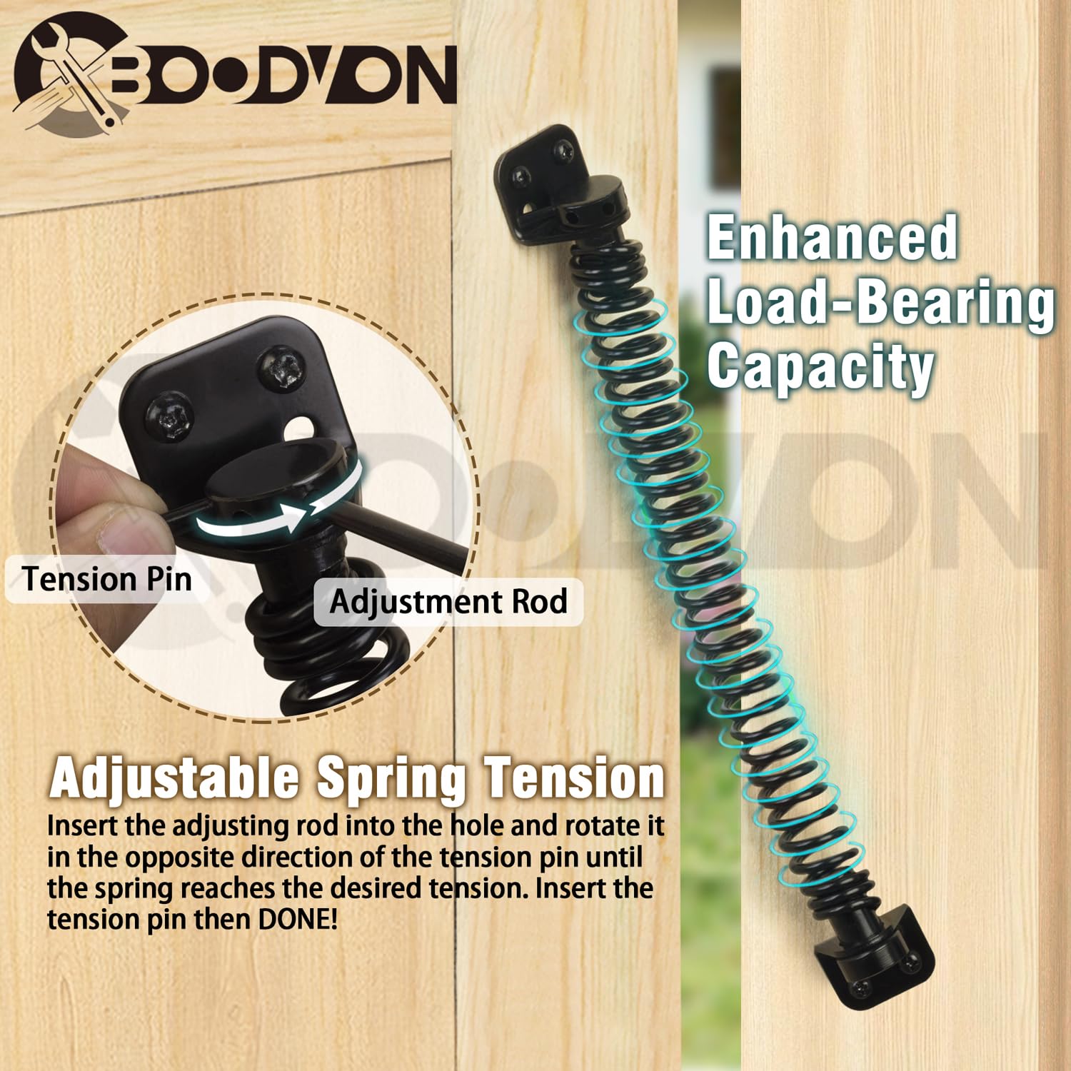Gate Cloding Spring Gate Latches Outdoor Heavy Duty Gate Closing Springs - 11 Inch ...