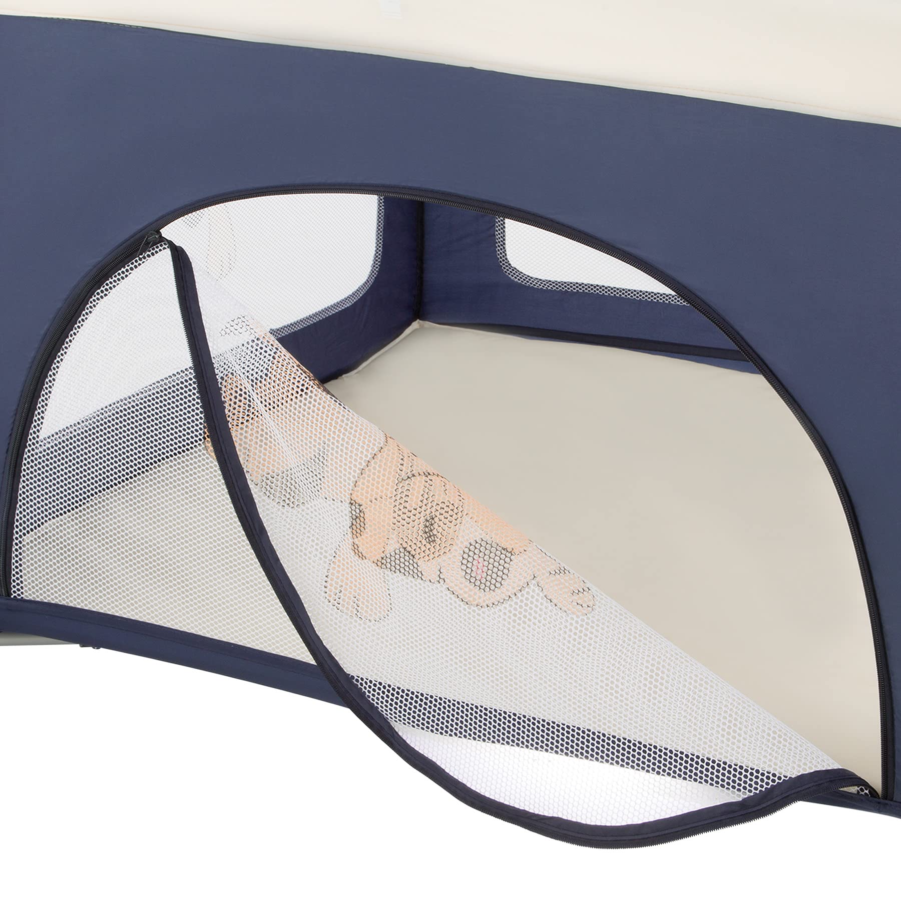 TecTake 402205 Parc pour Bébé Lit de Bébé Parc avec Matelas et Sac de Transport, pliage, bleu