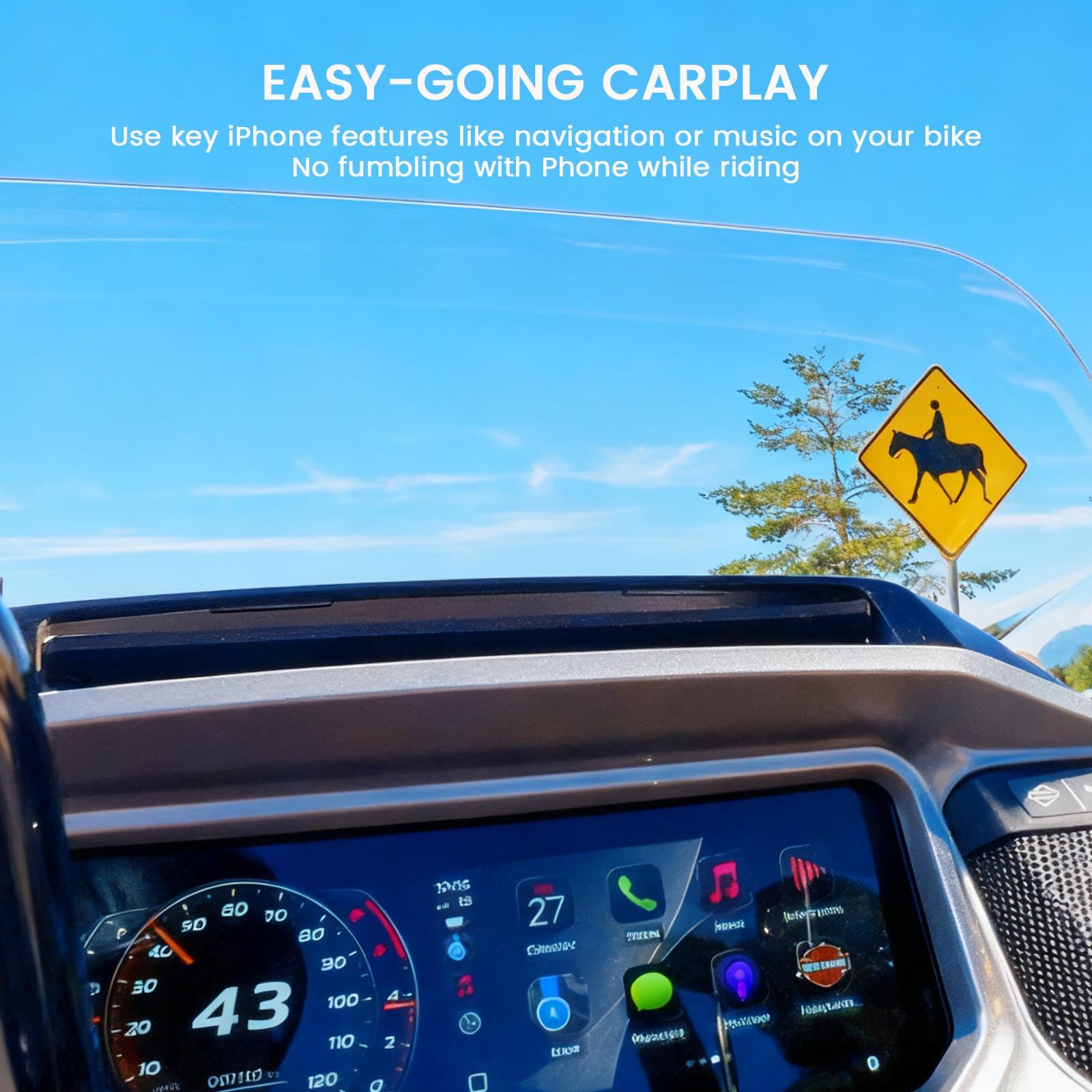 HVMLAK Link240 Adaptateur USB-C pour casque d'activation CarPlay Noir | Agit comme un casque Bluetooth pour activer la moto CarPlay/Android Auto pour les modèles nécessitant une connexion casque