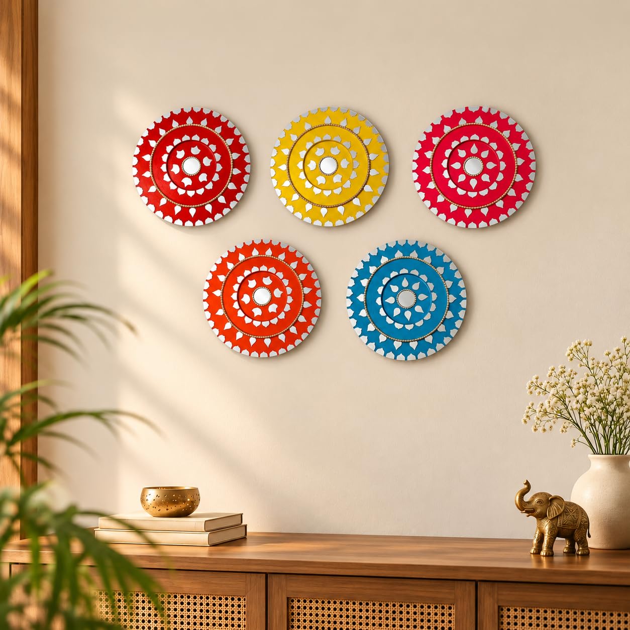 Bloom Wooden Wall Hanging Set - Boho Decor -9
