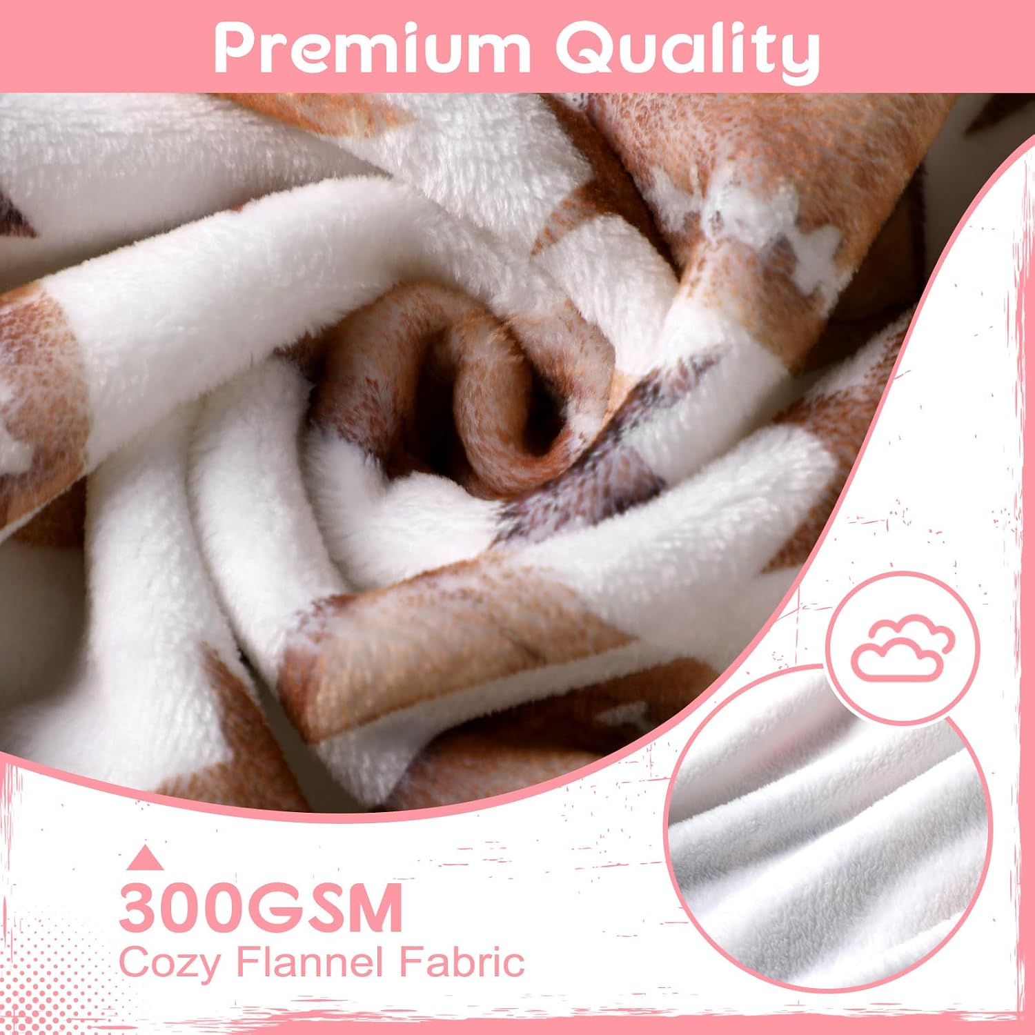 SmoothNovelty Pink Bow Volleyball Blanket for Teen Girls Volleyball Blanket