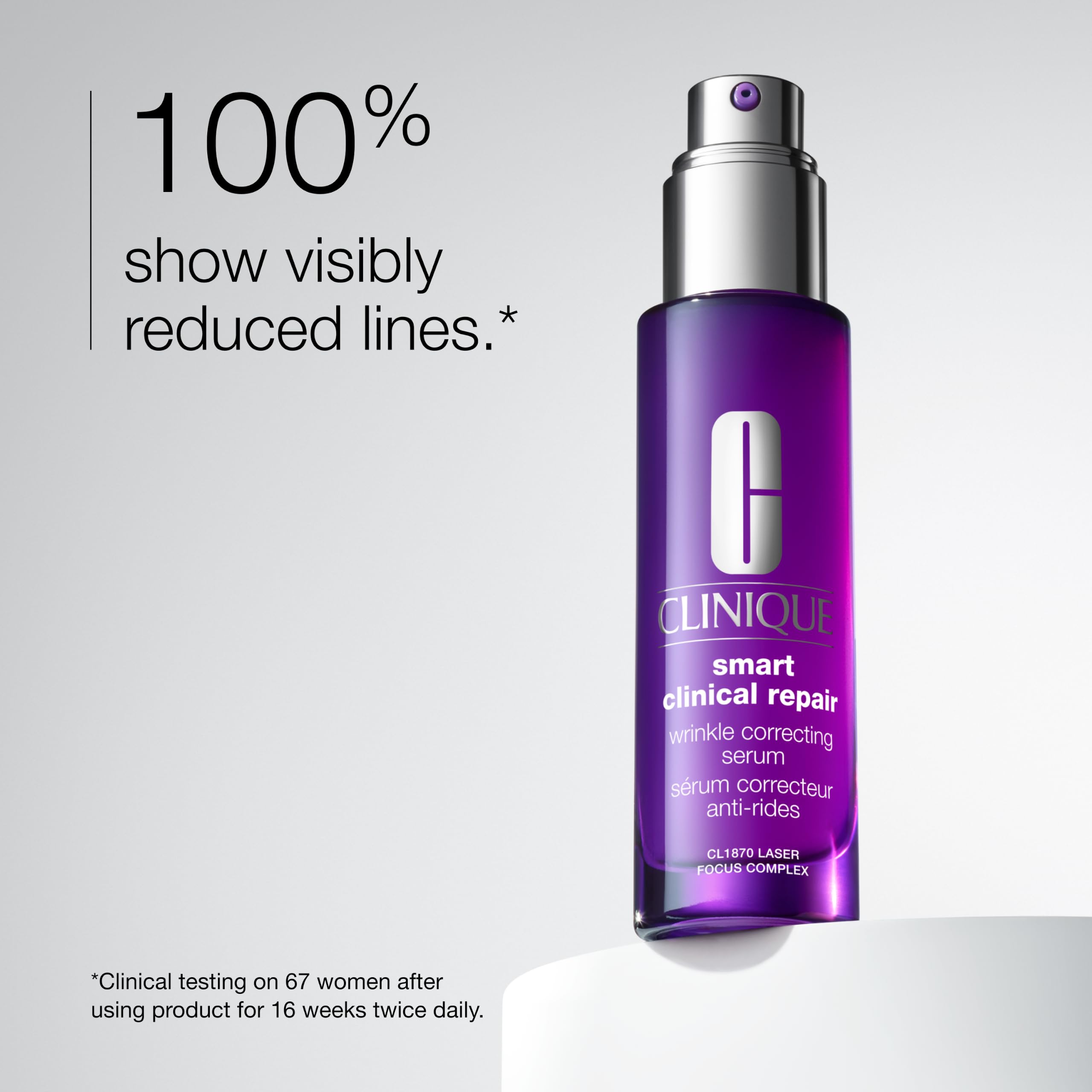 Clinique Smart Clinical Repair Wrinkle Correcting Face Serum (50 ml) + High Impact Easy Liquid Eyeliner eyeliner liquido (0.67g) - Siero anti-età con retinoidi gentili - Waterproof, lunga tenuta