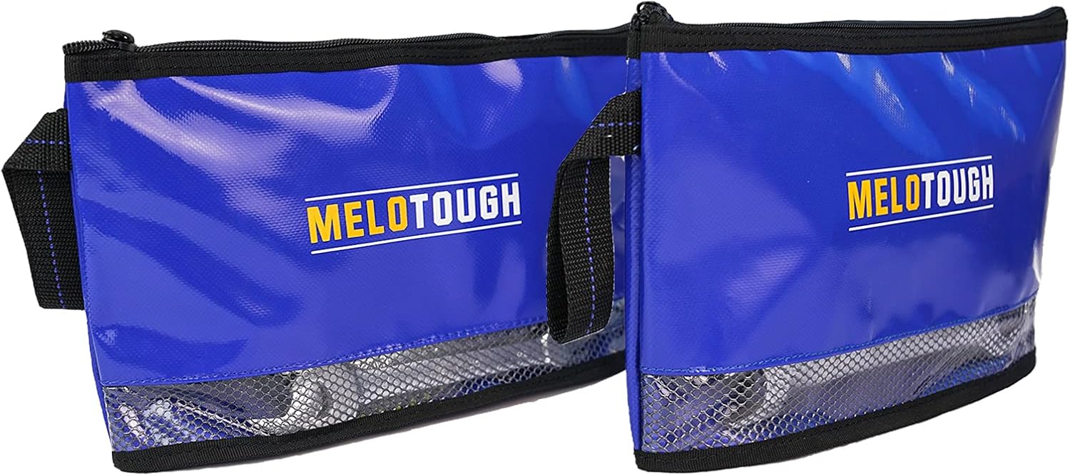 MELOTOUGH 12 inch Zipper Tool Pouch 2 Pack, Multipurpose Tool Bag Carry Case For Small Tools - Storage Pouches, Accessories for all your need orgainzation (Blue)…