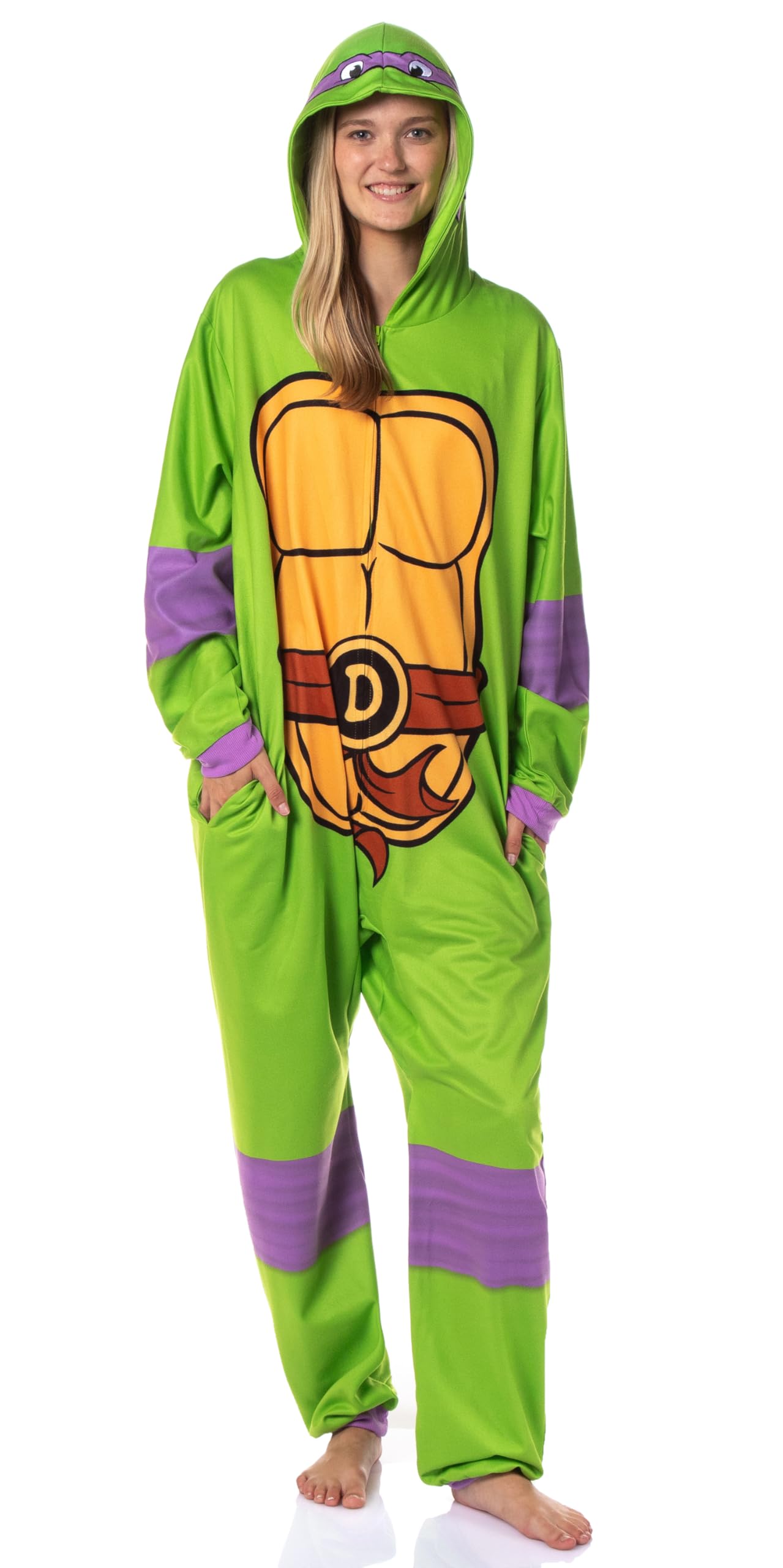 INTIMO Disfraz de las Tortugas Ninja con capucha para hombre, pijama para dormir para adultos