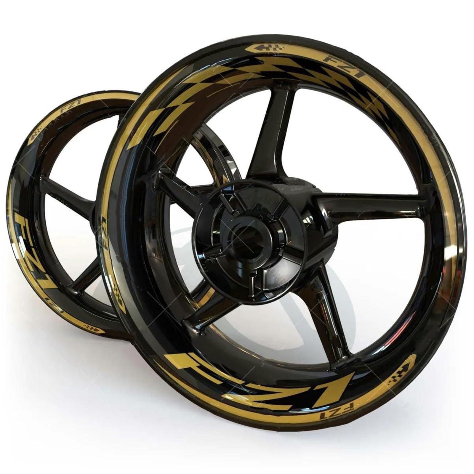 Felgenrandaufkleber Motorrad-Radaufkleber Für FZ1 FZ 1, Felgen-Reifen-Streifenband, Dekoration, Nabenaufkleber, Abziehbild-Set Radaufkleber(Farbe 9)