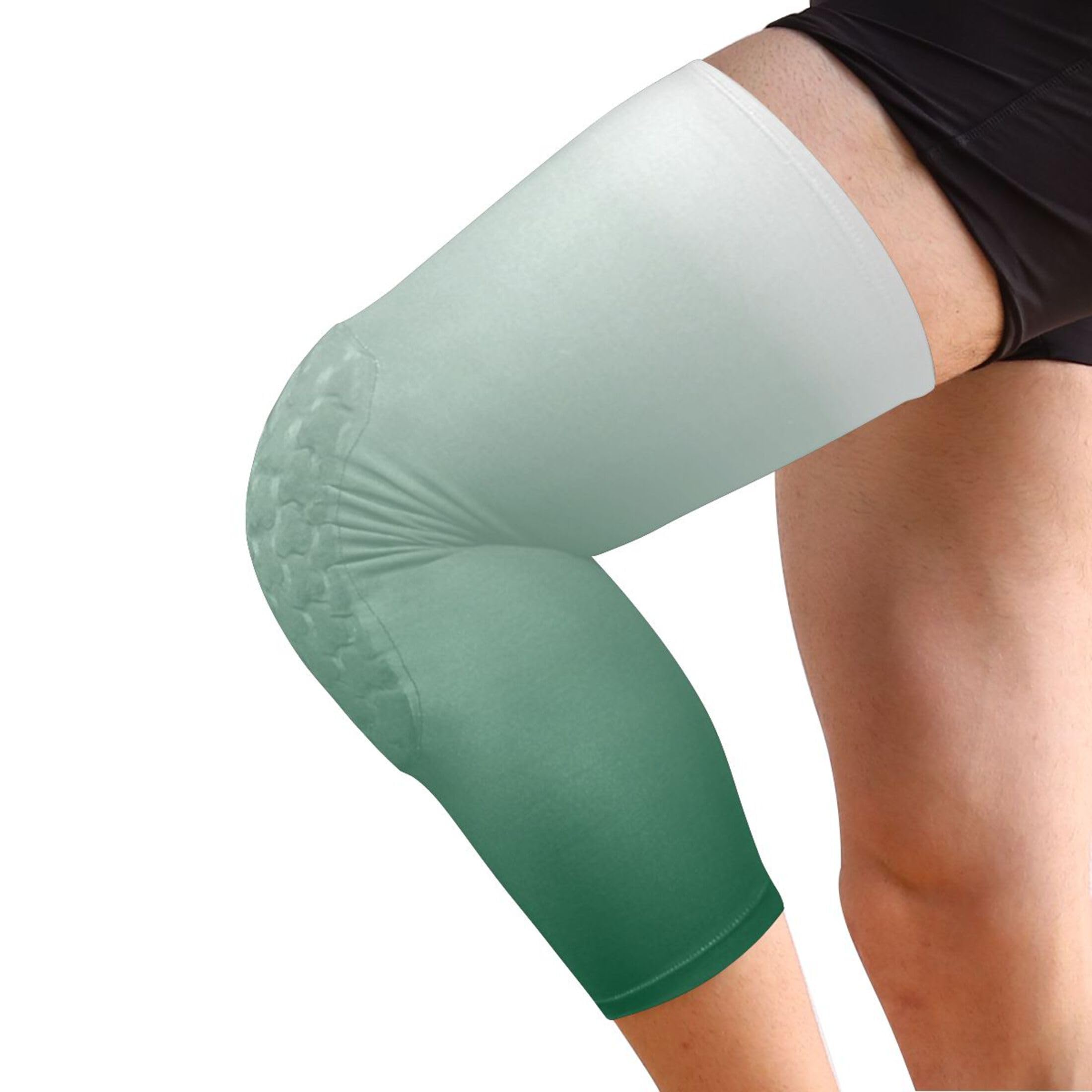 Gradient Army Green Sports Knee Pads Youth Volleyball Basketball Long Leg Sleeves Braces Compression Wrestling Youth/Kids & Adult Sizes