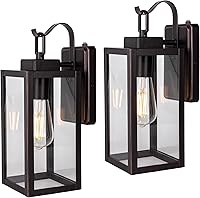 Vista 1 de LIT-PaTH Farol de pared para exteriores del atardecer al amanecer, aplique de pared como accesorio de iluminación de porche, base mediana E26 máximo