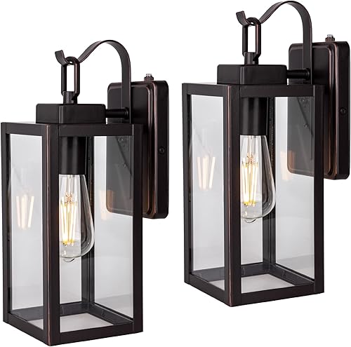 LIT-PaTH Farol de pared para exteriores del atardecer al amanecer, aplique de pared como accesorio de iluminación de porche, base mediana E26 máximo