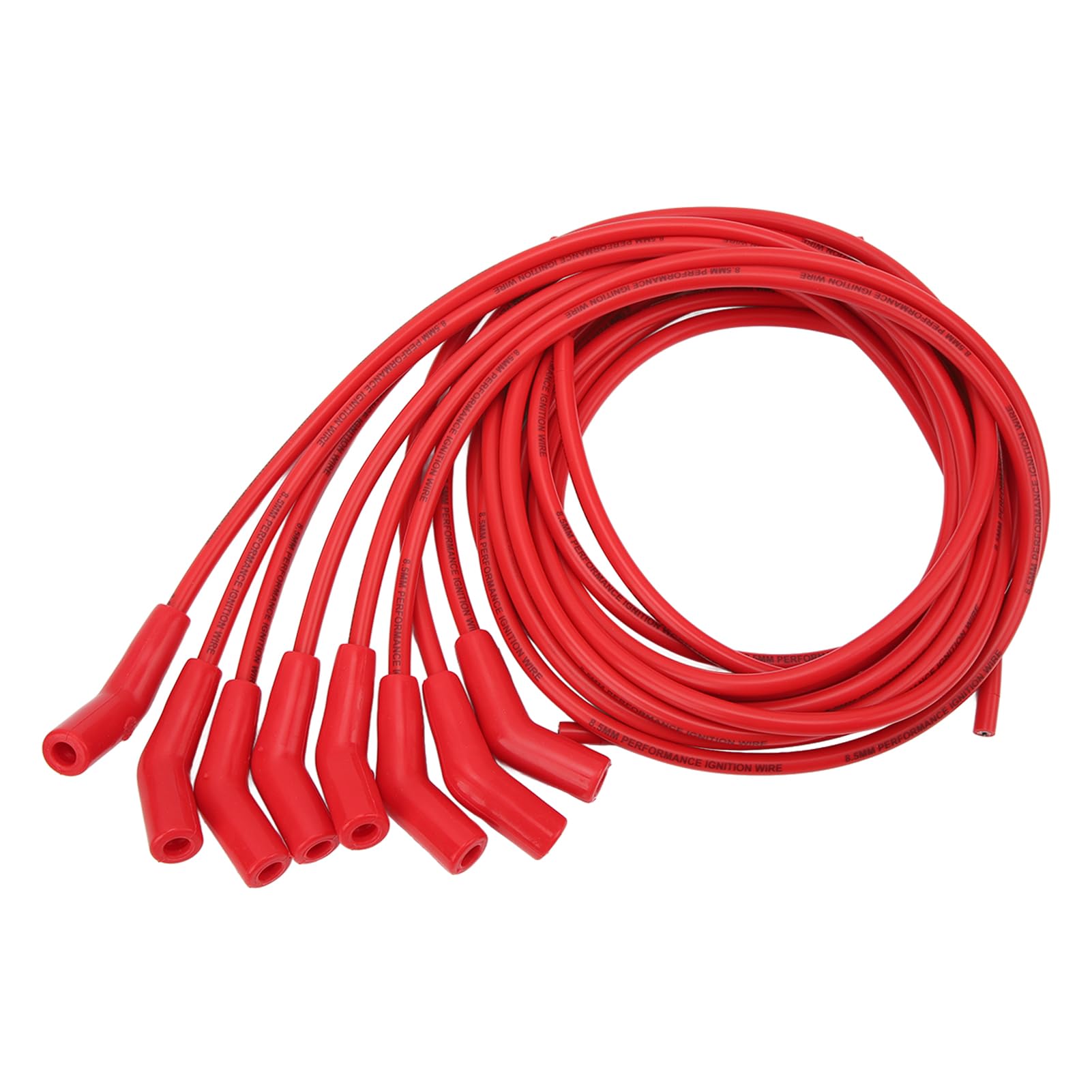 Kit filo di accensione, kit di filo di accensione candela anti-invecchiamento flessibile 8,5 mm di diametro per auto a 8 cilindri (rosso)