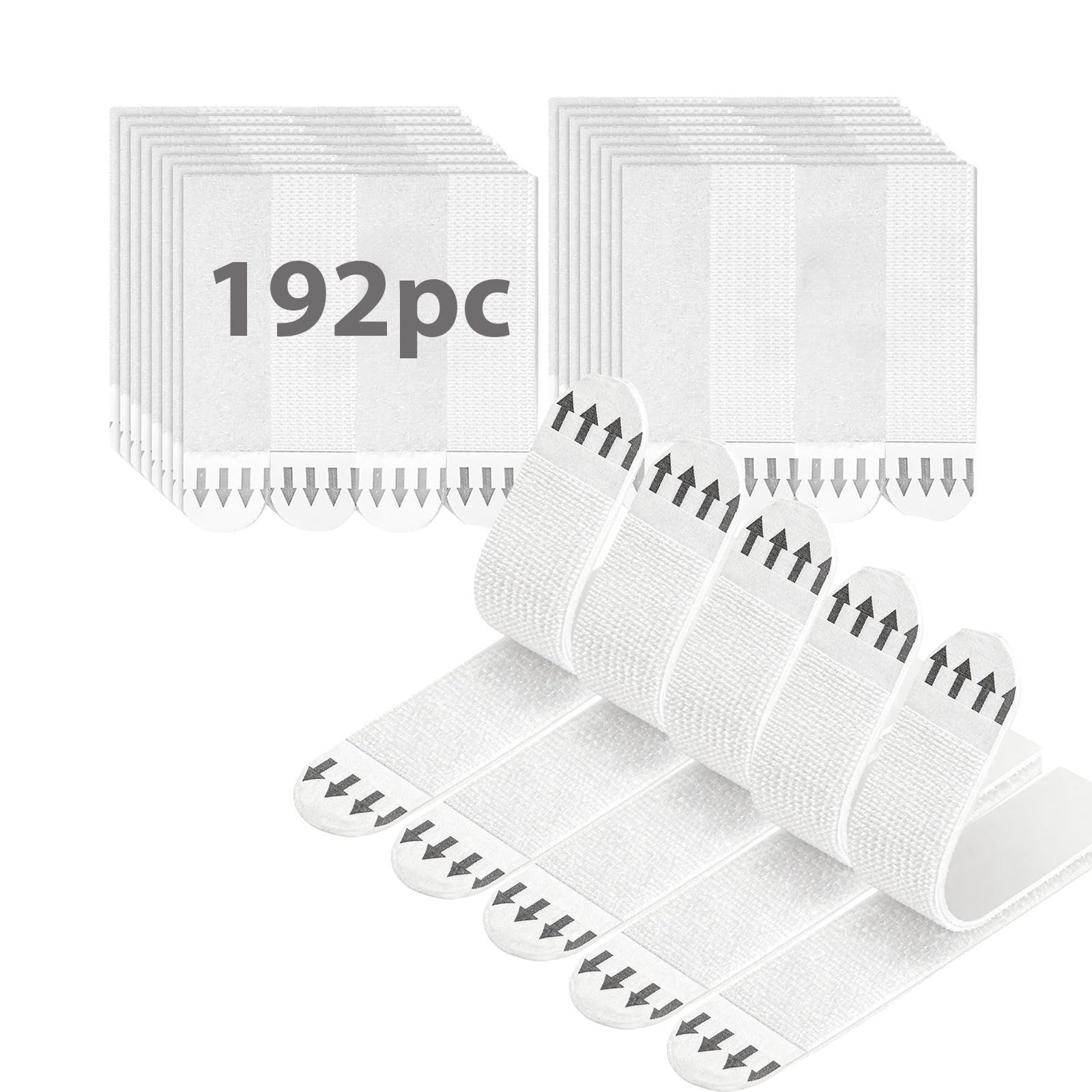 Paquete de 96 tiras resistentes para colgar cuadros (192 tiras), para colgar en la pared sin daños, soporta 16 libras para marcos de hasta 24 x 36 pulgadas, funciona en paredes pintadas
