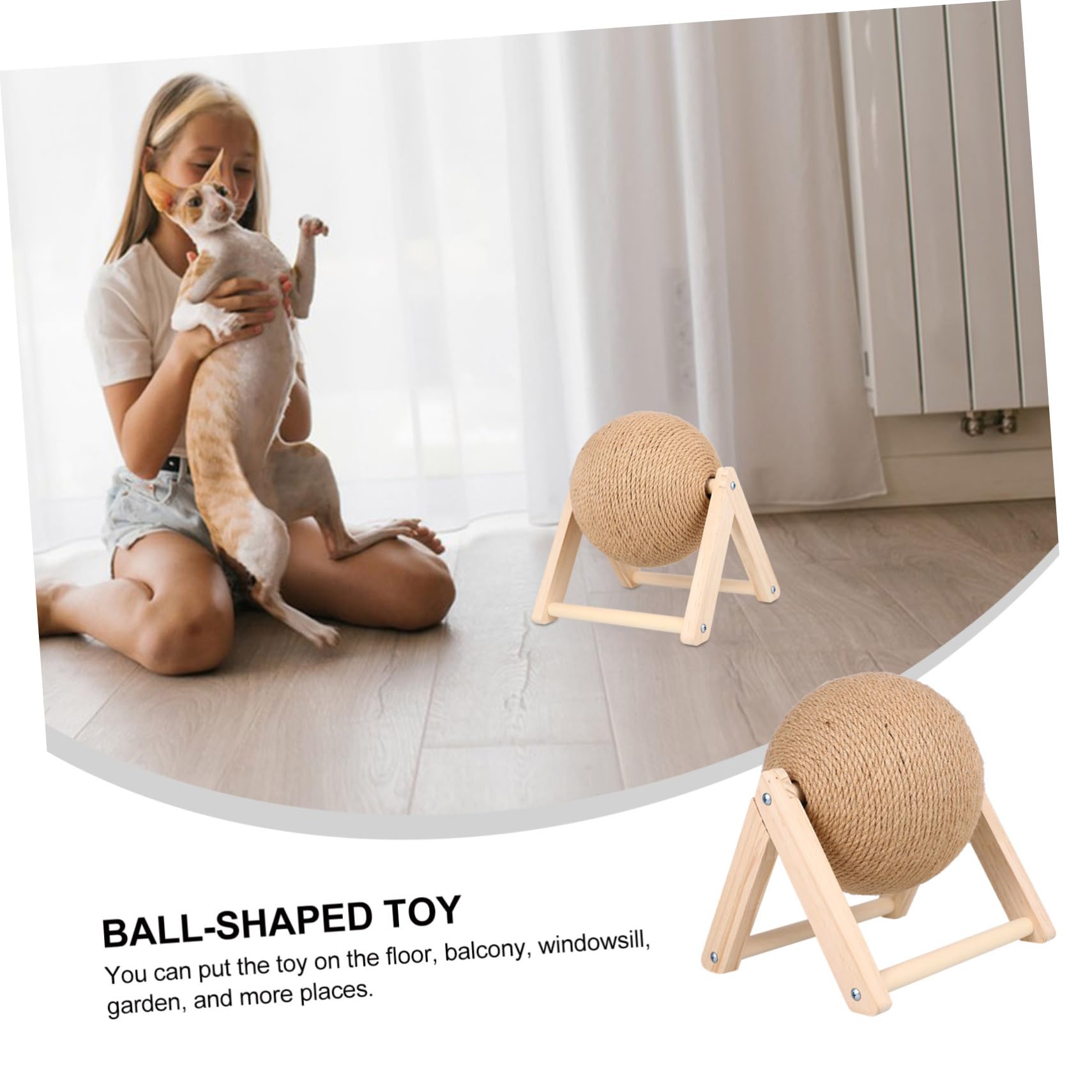 Kisangel Katzenspielzeug Kratzball Aus Sisal Für Katzen Interaktives Spielzeug Zur Krallenpflege Und Beschäftigung Für Katzen Und Kitten Einsamkeit Und Schützt Möbel