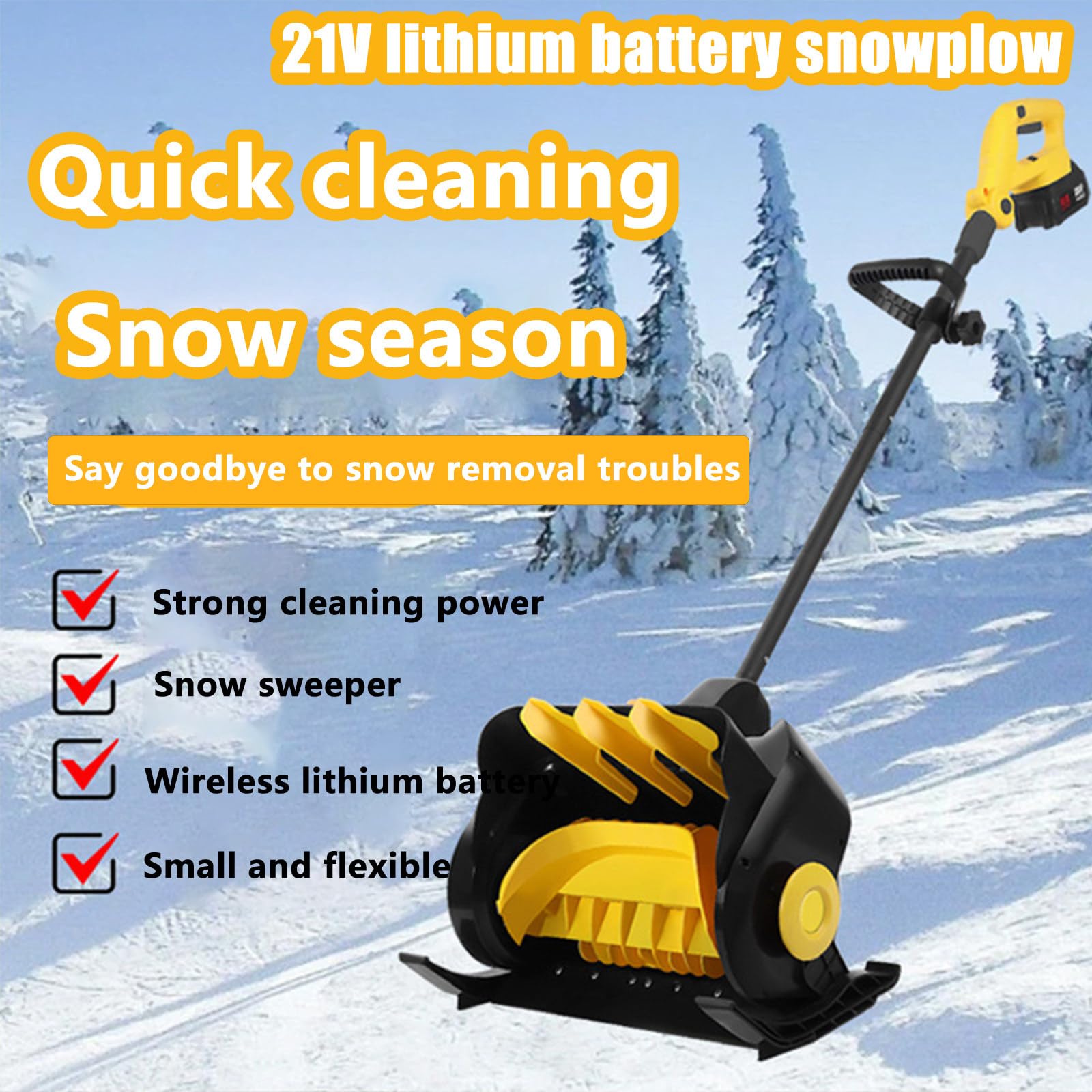 21 Volt Larghezza di spazzamento: 41 cm/16,1 ln profondità di spazzamento: 15 cm/5,9 ln Pala da Neve Senza Fili, Kit (con Batteria da 4 Ah + caricabatteria rapido),1xbattery