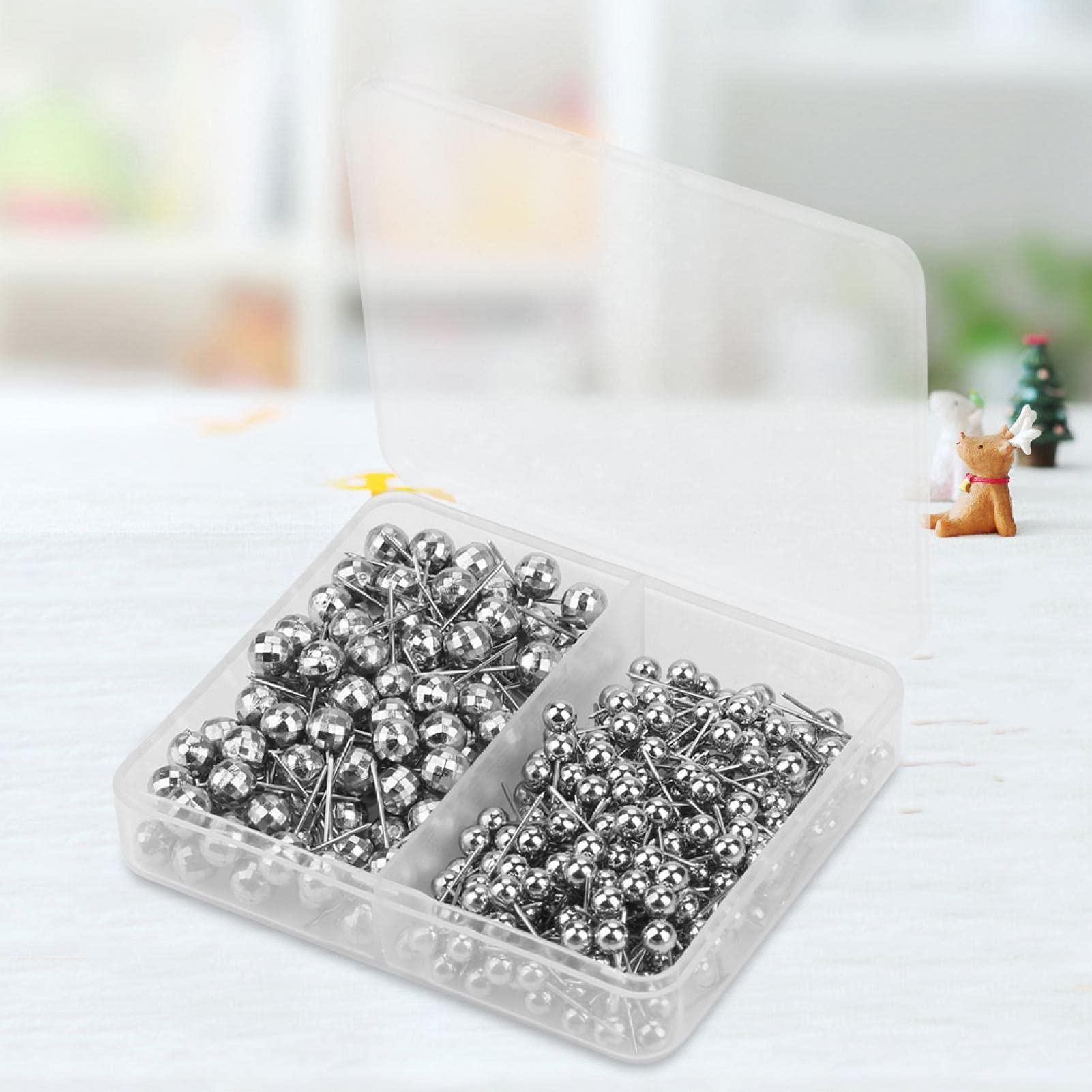 Spilli Da Cucito Con Testa Rotonda - 300 Pezzi, Argento | Perle Decorativi, Per Tessuti, Mappe, Sicuri - Foto 14