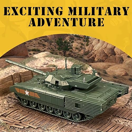 Miniatura 2 de ViiKONDO Kit de modelo de tanque de juguete, escala 172, moderno ruso T-90MS, vehículo tanque de batalla principal, plástico de bricolaje, equipo de