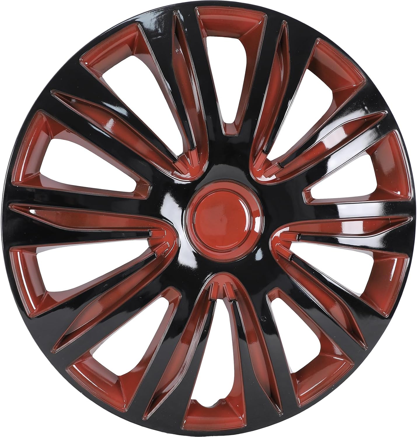 WOLFSTORM 4-Pack 14 Inches Wheel Rim Cover Hubcaps,Redesign Fashion Style Replacement Hubcaps,Car Truck SUV Hub Accessories, Black&Red&Lacquer