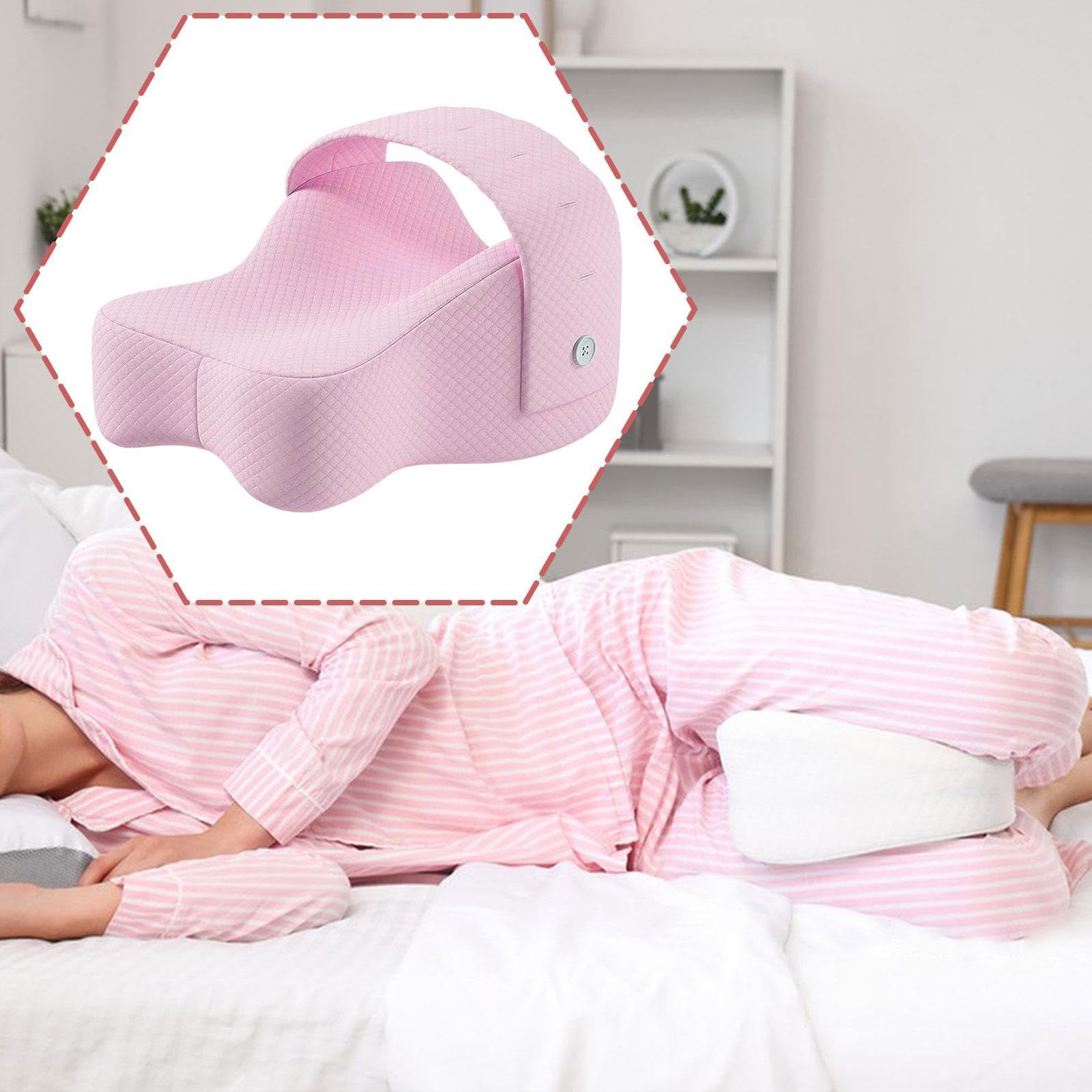 Almohada de Apoyo para Las Rodillas, Almohada para Las Piernas, Funda Cómoda, Extraíble Y Lavable, Cojín Suave Entre Las Piernas, Cojín para La Espald, Rosa, Individual