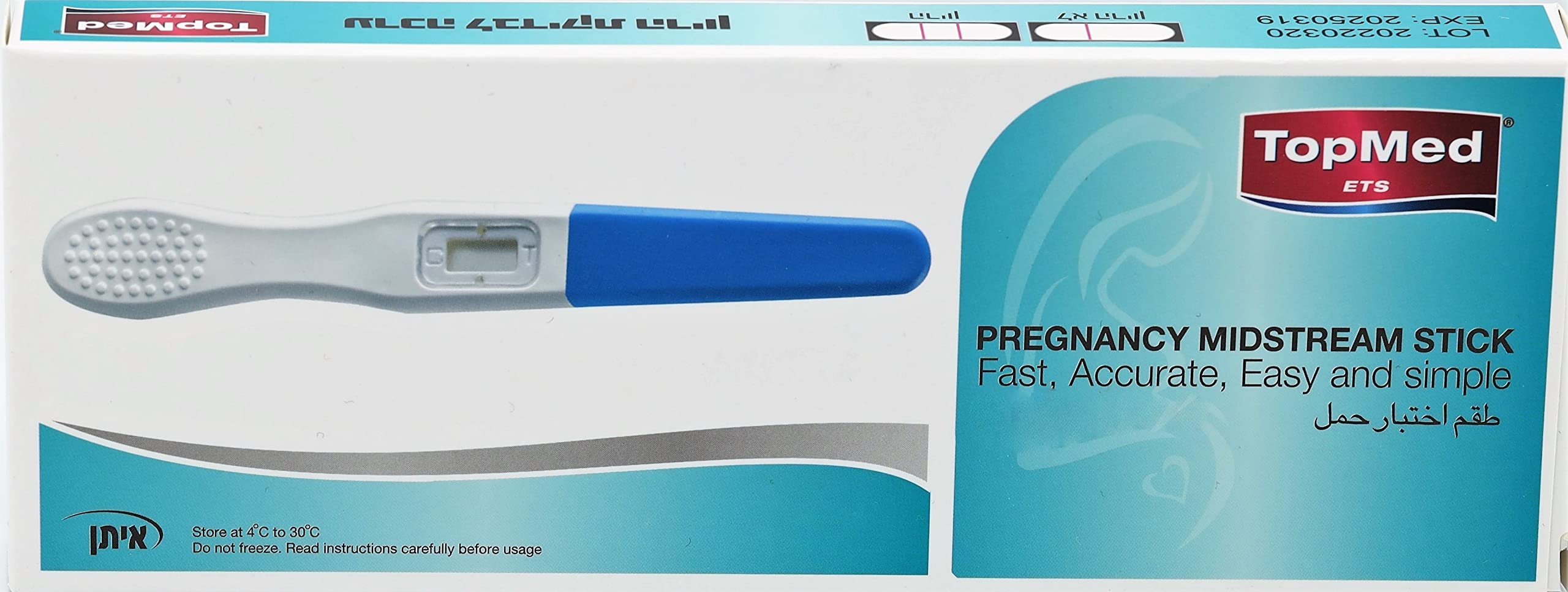 TOPMED ETSPregnancy Test Kits Individually Wraped Pregnancy Strips, Early Home Detection Pregnancy Test Kit, Clear HCG Test Results, Over 99% Accurate (1)