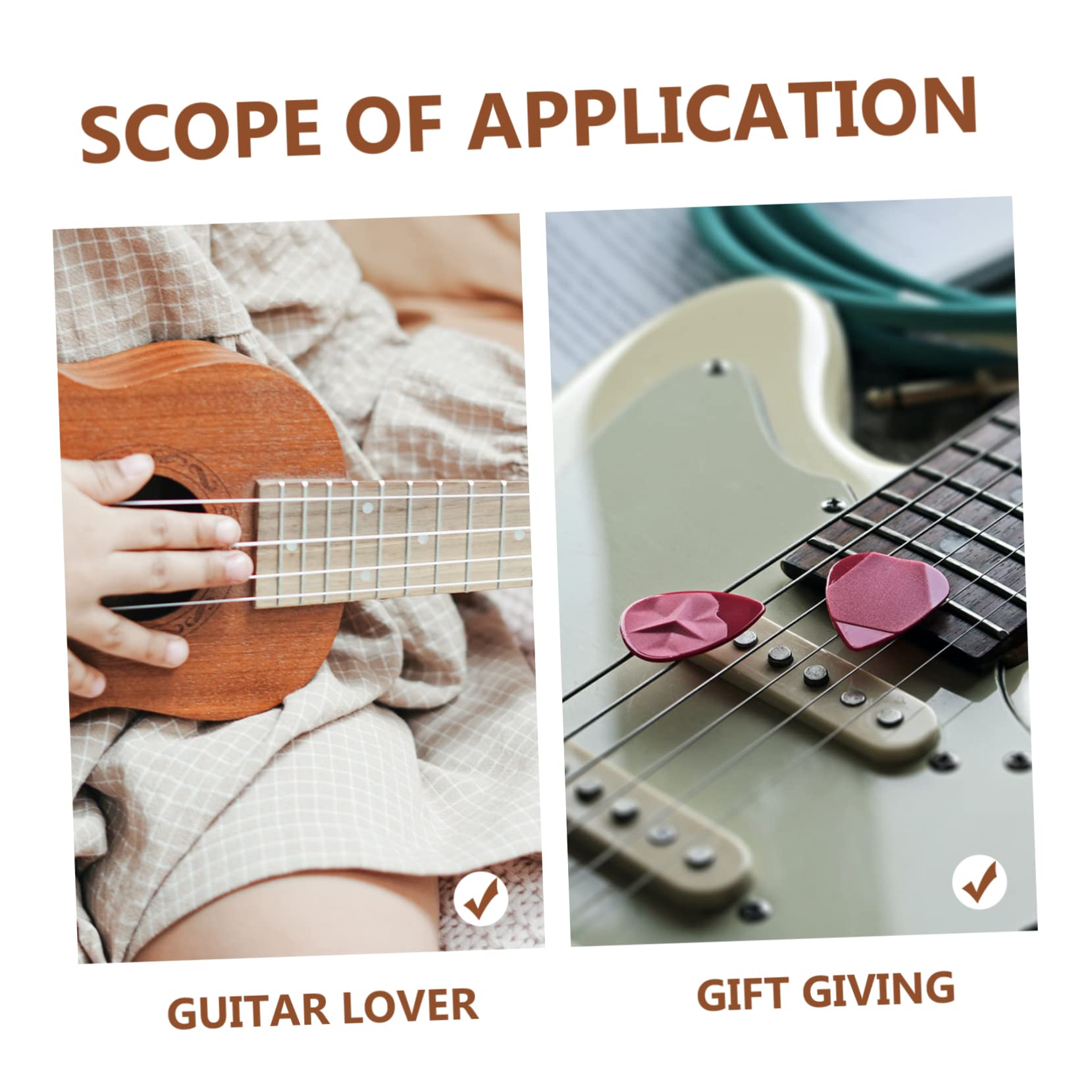 4sätze Holz-Gitarren-plektren Mit Praktischem Halter Langlebiges Plektrum-Set Mit Plektren Für Gitarre Und Bass Für Musiker Und Gitarristen