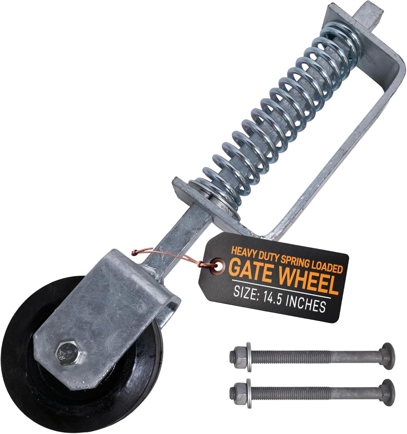 GateMate Heavy Duty Spring Loaded Gate Wheel 14 1/2" GALVANISED