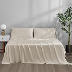 ACCURATEX Feuilles de refroidissement Taille du roi - Viscose fait de bambou, Ensemble de feuille d'hôtel de luxe pour lit King Size, Feuilles de lit respirant super doux jusqu'à 16 pouces Pockect profond,Grey, Viscose fait de bambou, 4 Pcs Ensemble de feuille douce soyeuse, Respirant Cool fo