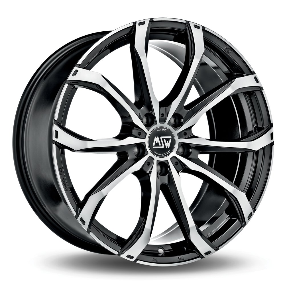 MSW Msw48 Noir usiné visage 9,5 x 20 Et52 5 x 112 hub Alésage 66,6 jantes en alliage