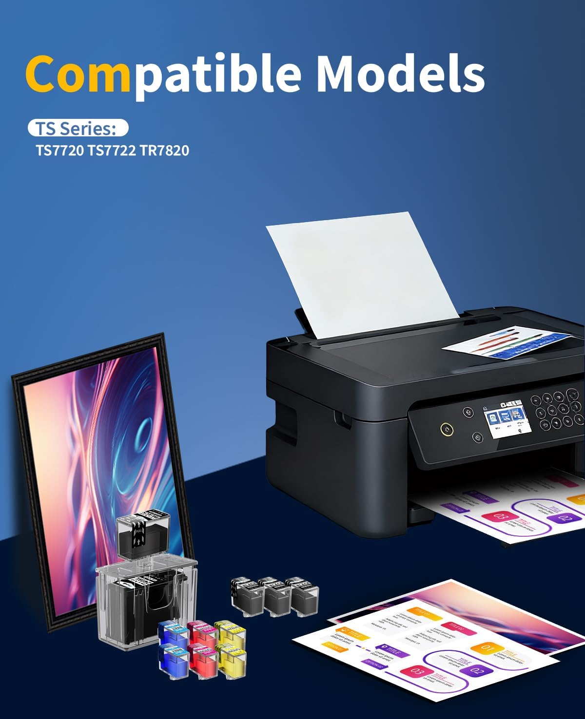 285XL 286XL Ink Refill Kit for Canon 285 and 286 Ink Cartridges Combo Pack Compatible for Canon PIXMA TS7720 TS7722 TR7820 (6BK/2C/2M/2Y, Ink Cartridges Not Included) image 2