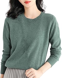 Trendy Sweaters for Women Base Layer Shirt Soft Crewneck Long Sleeve Solid Color Travel Fall Sweater Tops