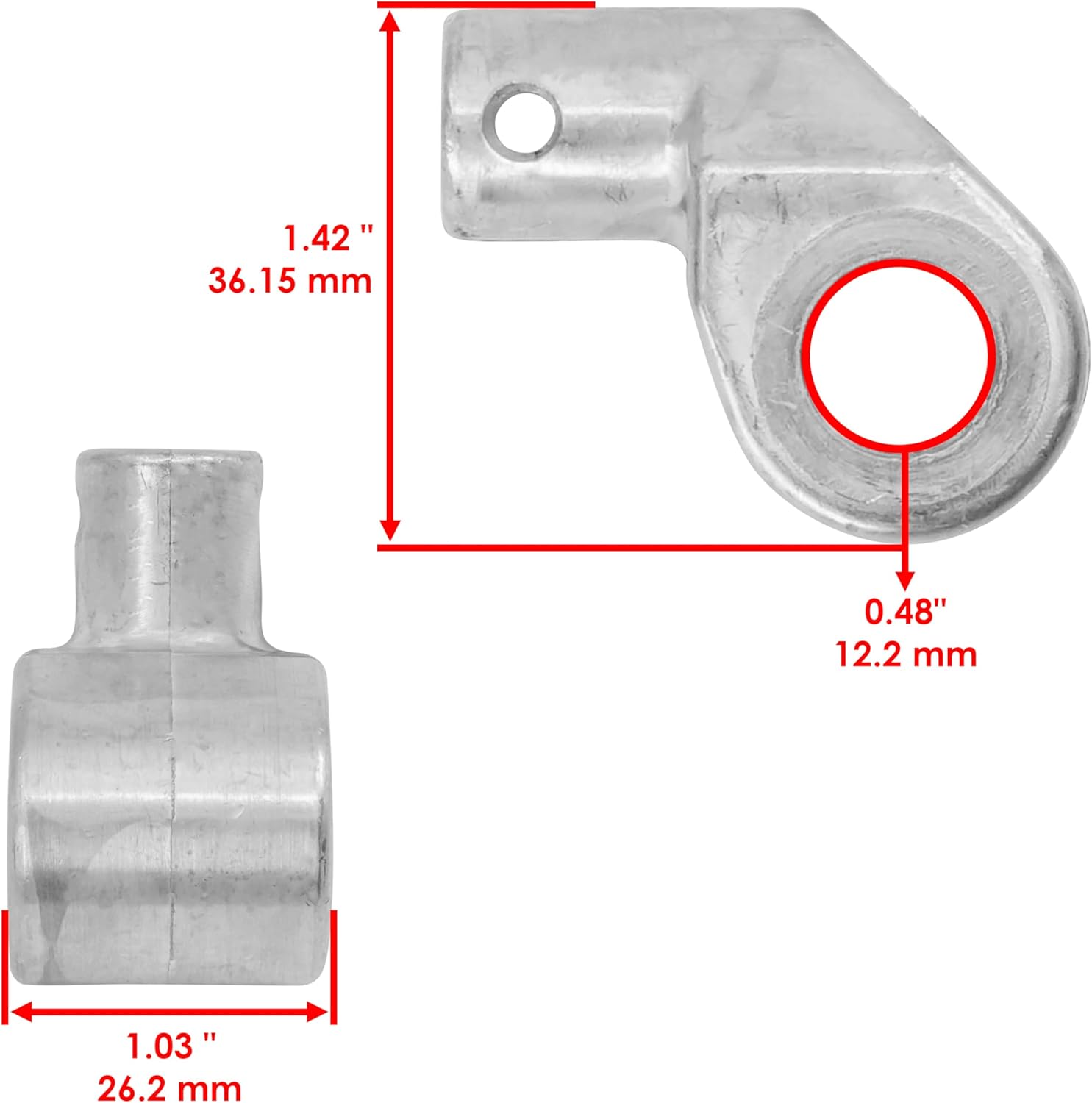 Caltric U Bolt Front Draft Arm with Trunnion Compatible with John Deere X320 X324 X340 X360 X500 FS651 New
