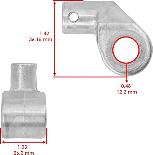 Miniatura 3 de Caltric Brazo delantero de tiro con muñón con perno en U compatible con John Deere X300 X300R X304 X305R X310