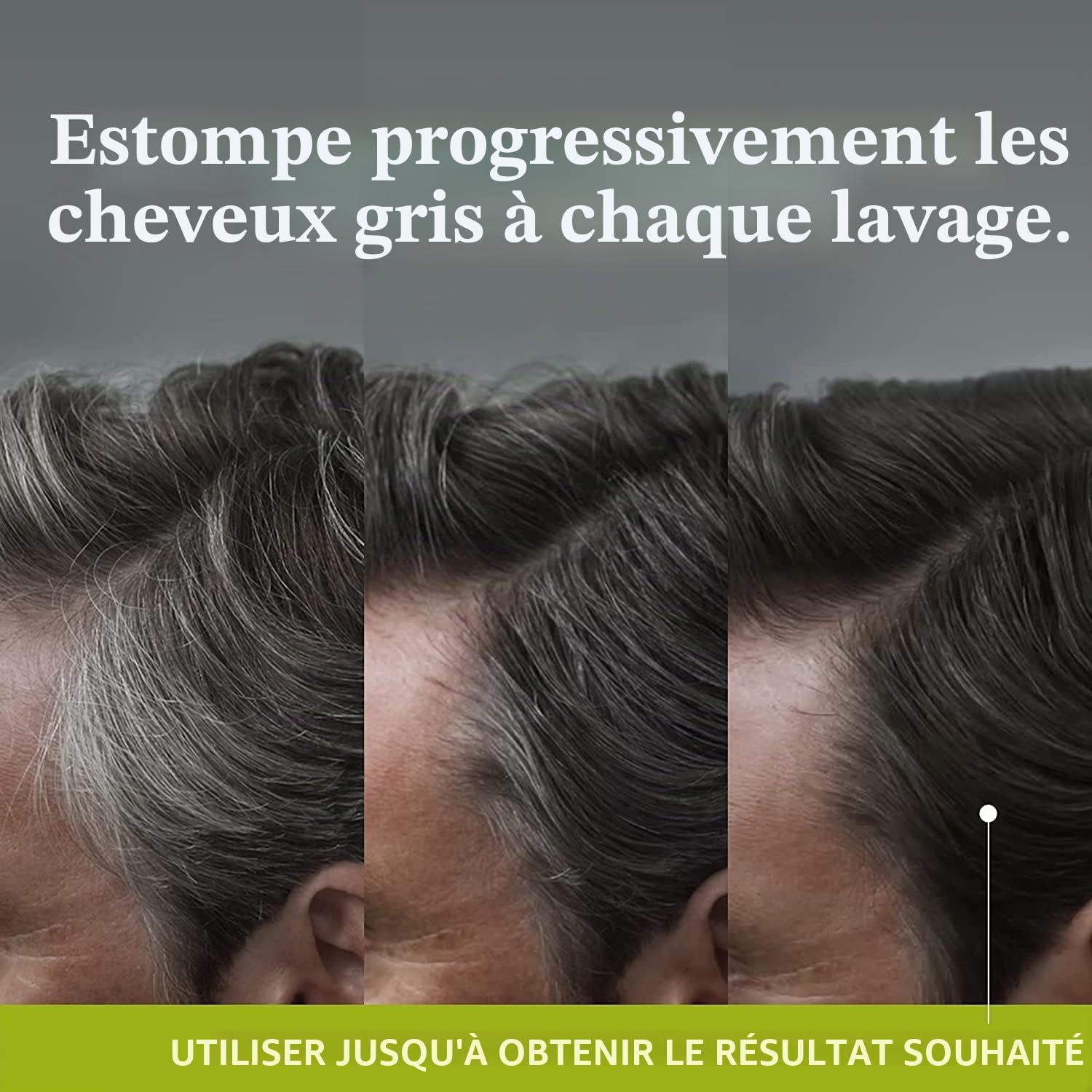 Just For Men Control GX - Shampooing Réducteur de Gris pour cheveux gris, à l'huile de coco et à l'aloe vera, nouvelle formule améliorée, toutes les nuances, 118 ml x 3 unités + Pack Promoo