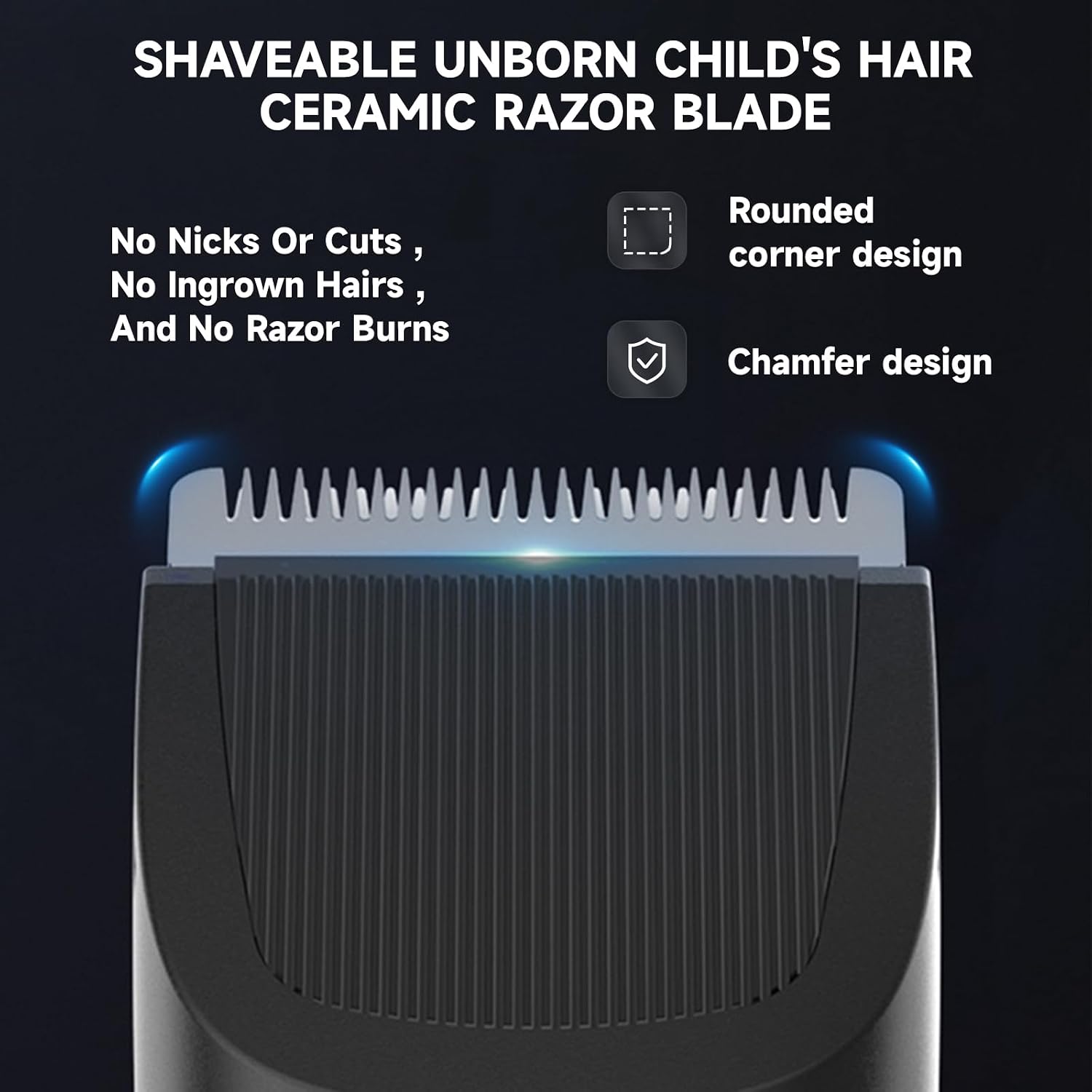 Electric Body Hair Trimmer - Electric Razor-Shaver for Balls/Pubic/Groin/Legs/Chest Wet/Dry Shaver Groomer, Ceramic Blade Heads, USB Recharge Dock,Gifts for Him Dad 810 Blue