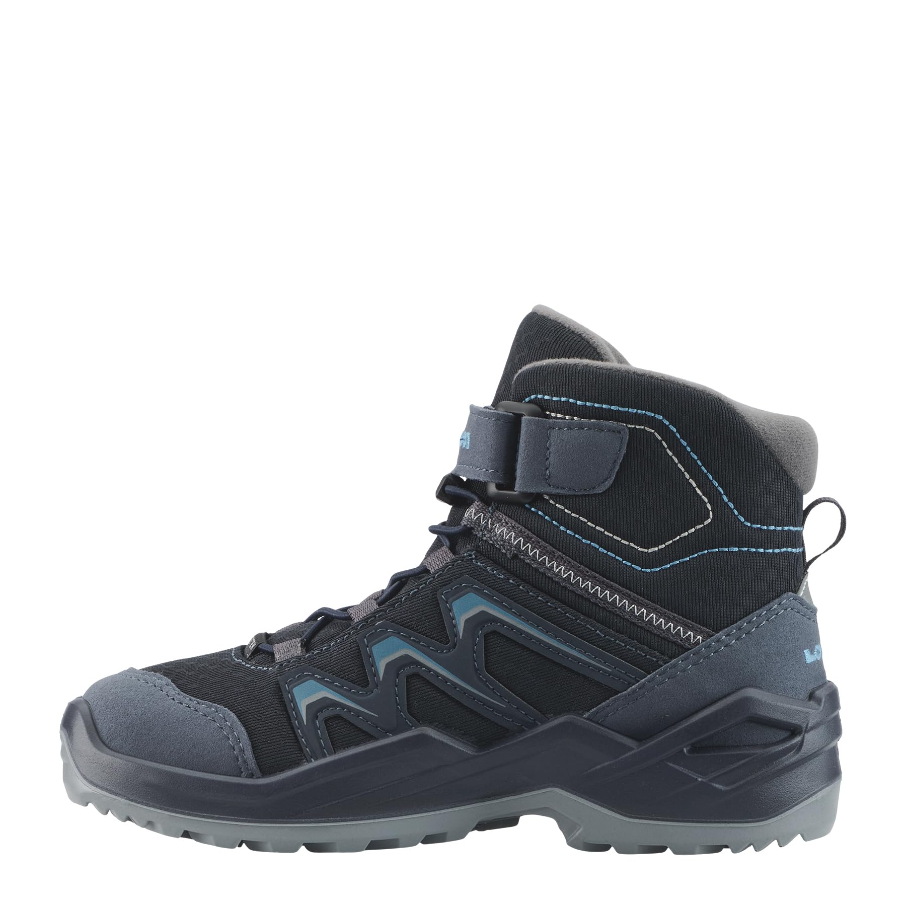 LOWA Maddox Warm GTX Mid Jr Klettstiefel Blau