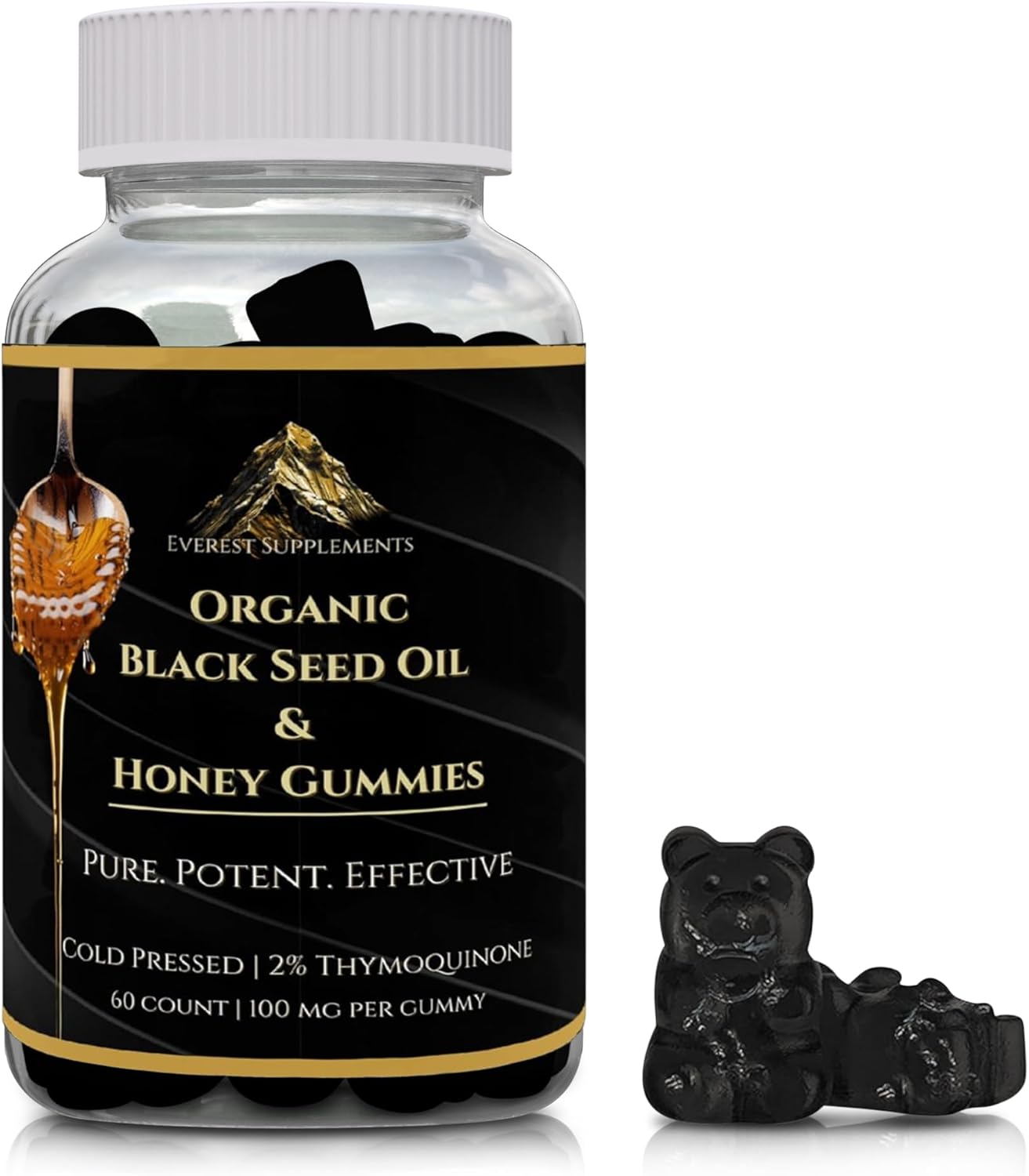 Pure Black Seed Oil and Honey Gummies 2000mg Per Serving