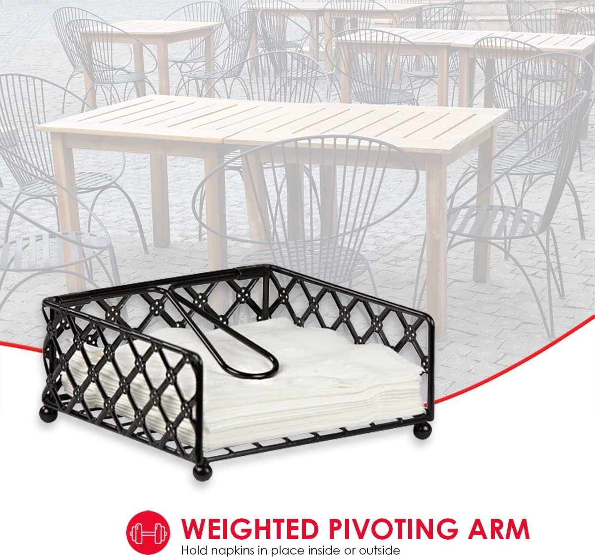 Review Discount Home Basics Lattice Flat Napkin Holder, 7.12 x 7 x 8