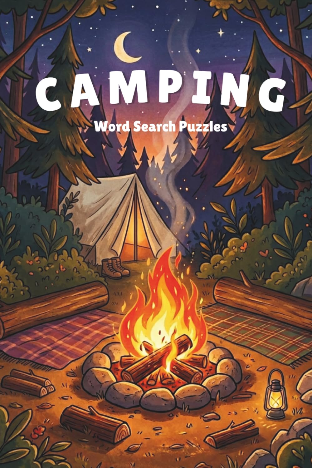 Camping Word Search Puzzle Book: Word Search Puzzle Book for Teens, Adults and Seniors – Relaxing Outdoor Brain Games Featuring Hiking, Campfires, Wildlife & National Parks