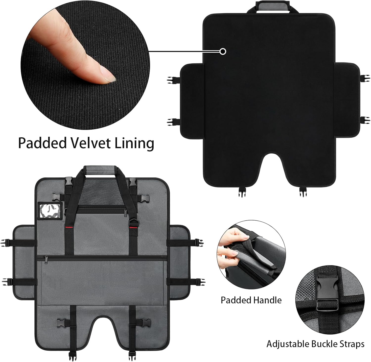 Monitor Carrying Case, Monitor Travel Case for 24" LCD Screens and Monitors, Protective Monitor Bag Computer Monitor Dust Covers with Padded Velvet Lining & Adjustable Shoulder Strap