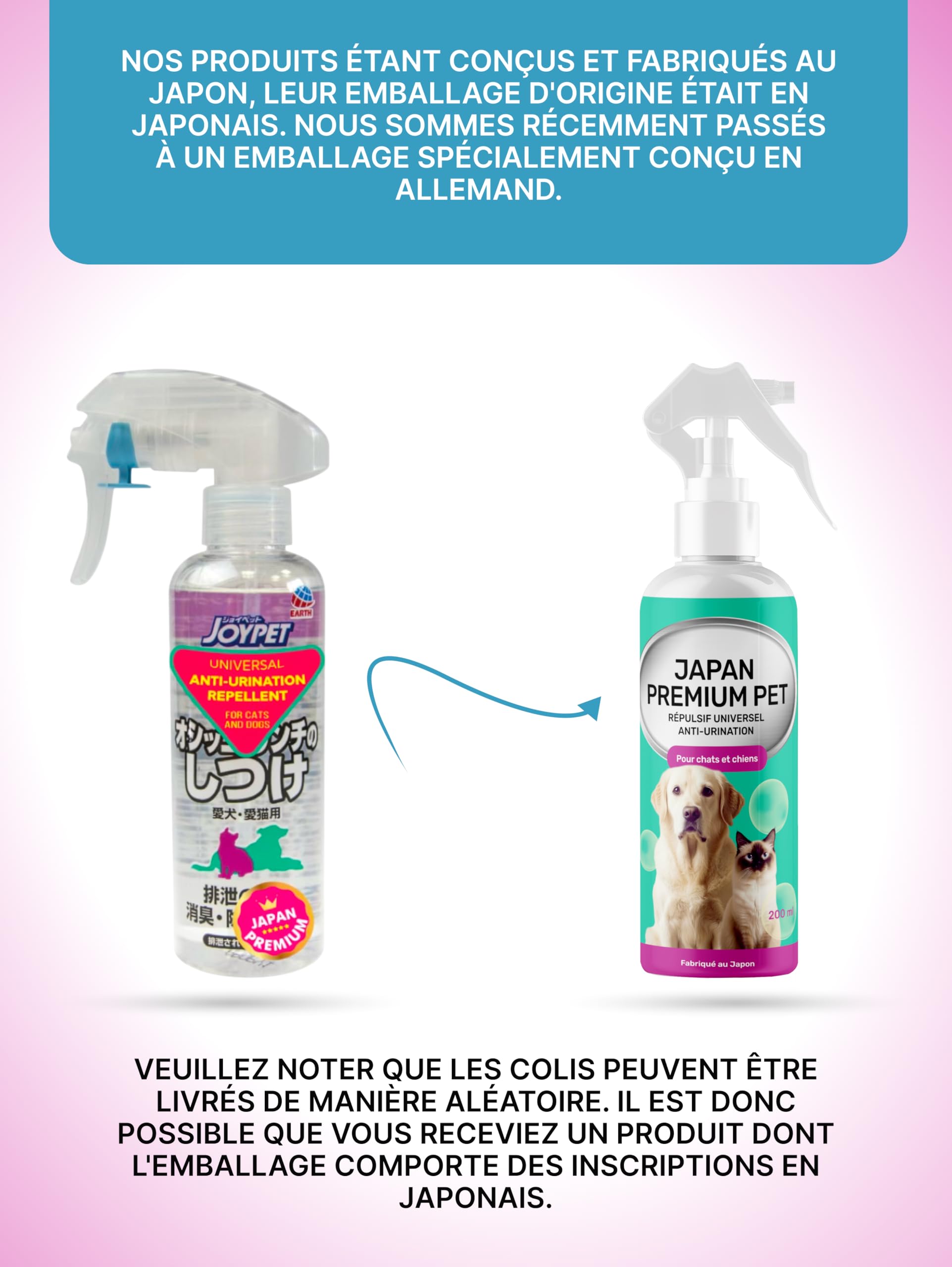 Spray Anti-Pipi pour Chiens et Chats | Spray Répulsif pour Chats | Spray Dissuasion pour Chiens | Répulsif Chat Intérieur | Empêche les Chiens d’Uriner à la Maison | Spray Anti-Pipi 200 ml